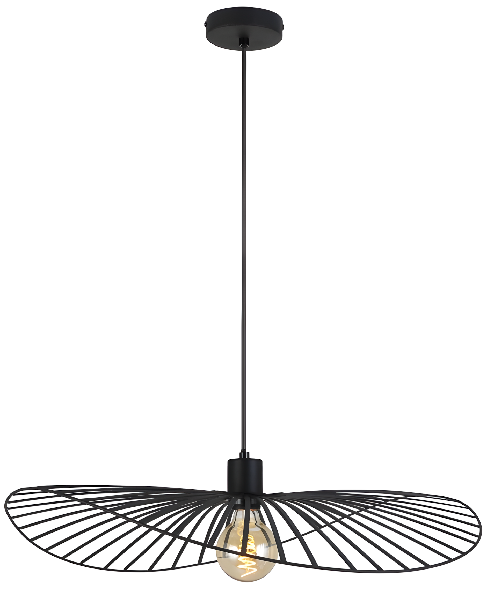 Toolight, závesné svietidlo 61cm, 1xE27, APP1841-1CP, čierna matná, OSW-07062