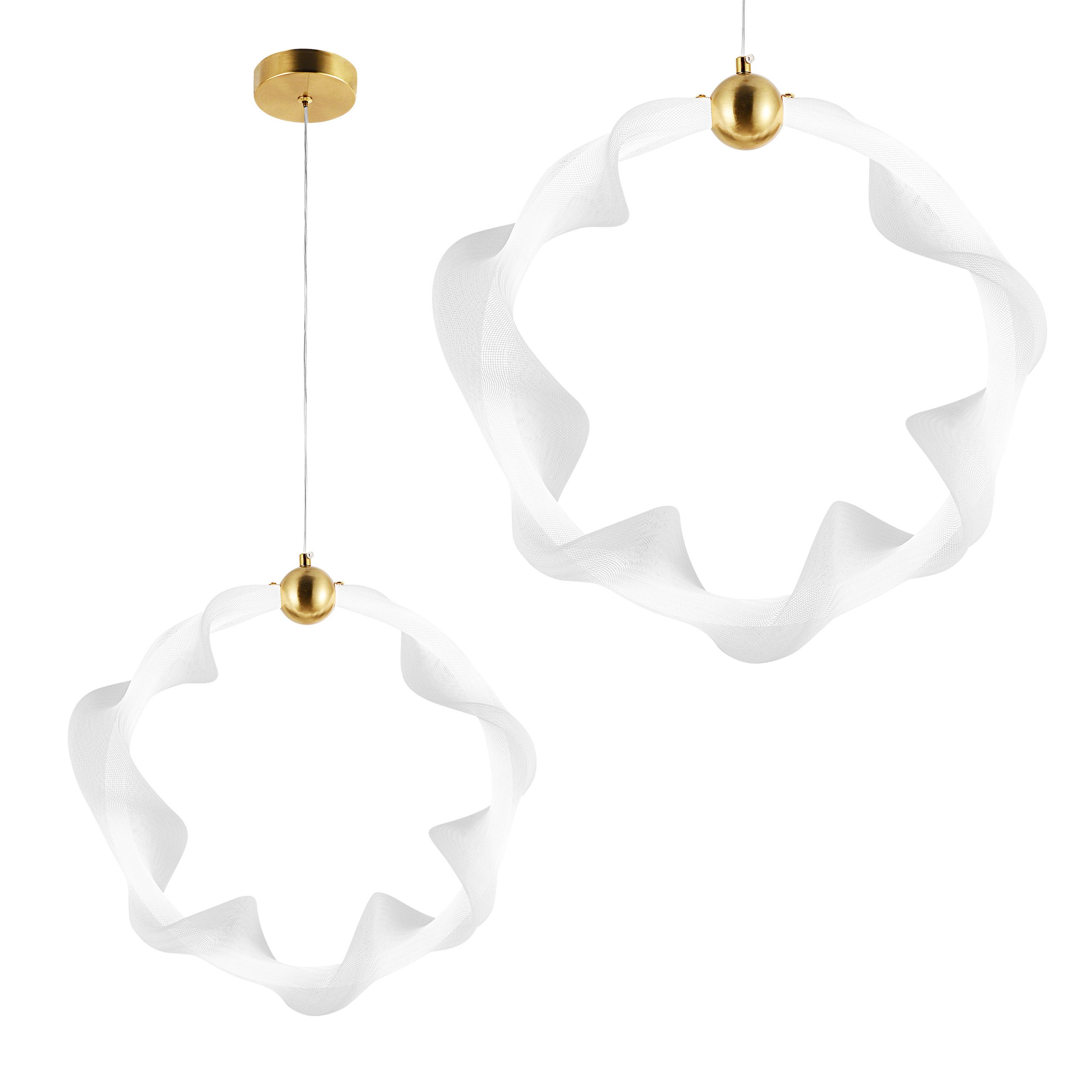 Toolight, LED závesné osvetlenie 22W, 4000K, 1540lm, G014-1CP, biela-zlatá, OSW-06361