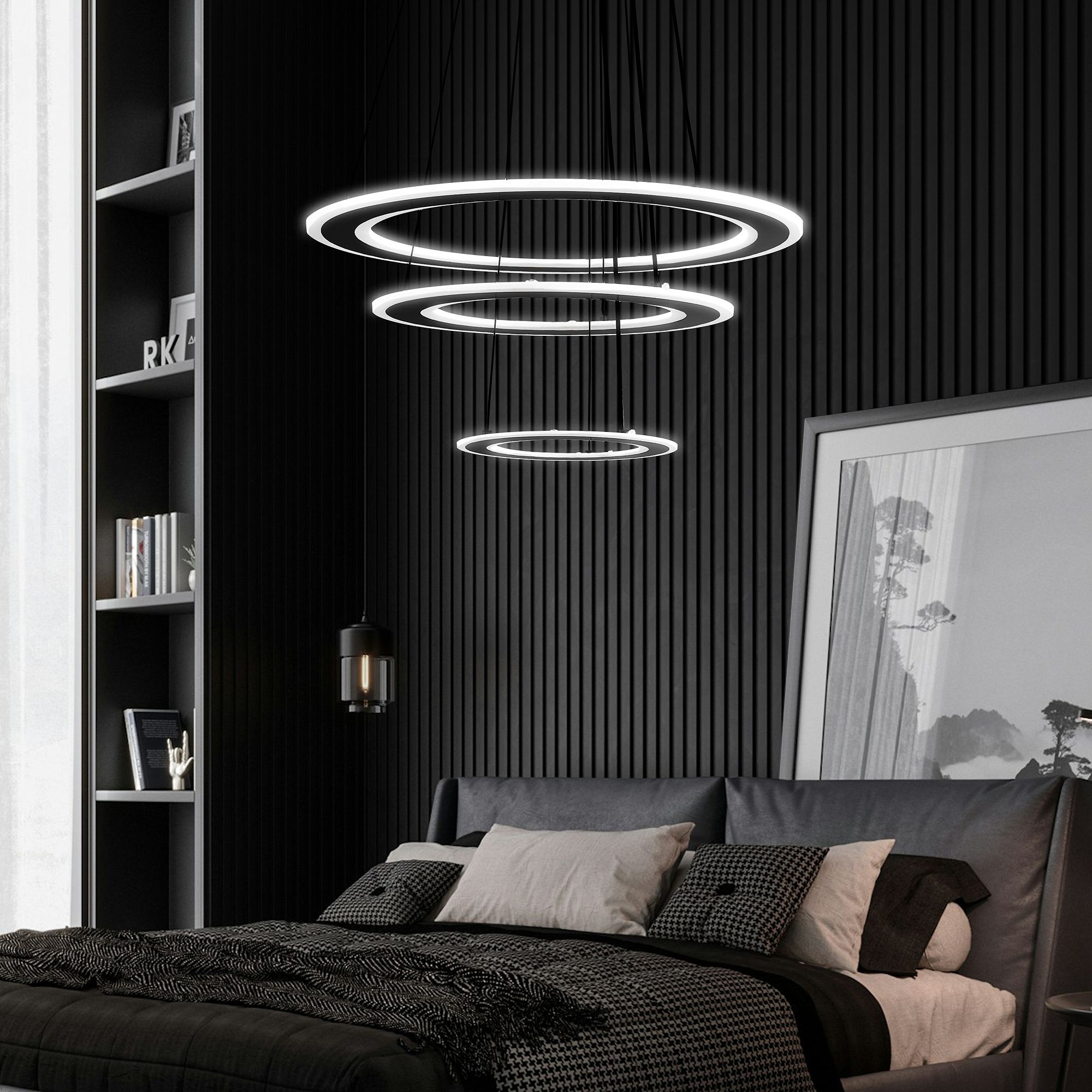 Toolight, LED stropné osvetlenie 46cm, G040-3CP, čierna, OSW-06307