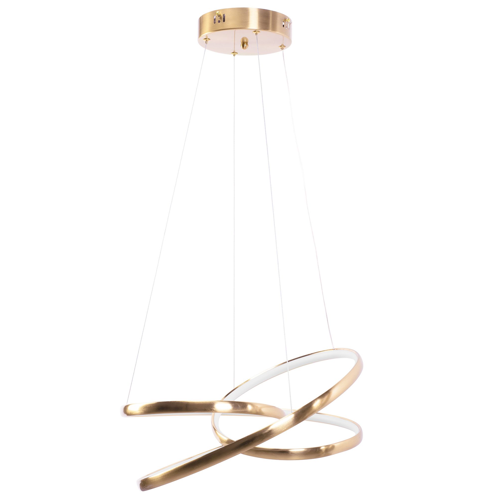 Toolight, LED závesné svietidlo 50cm, 32W, G005-CP, zlatá lesklá, OSW-09746