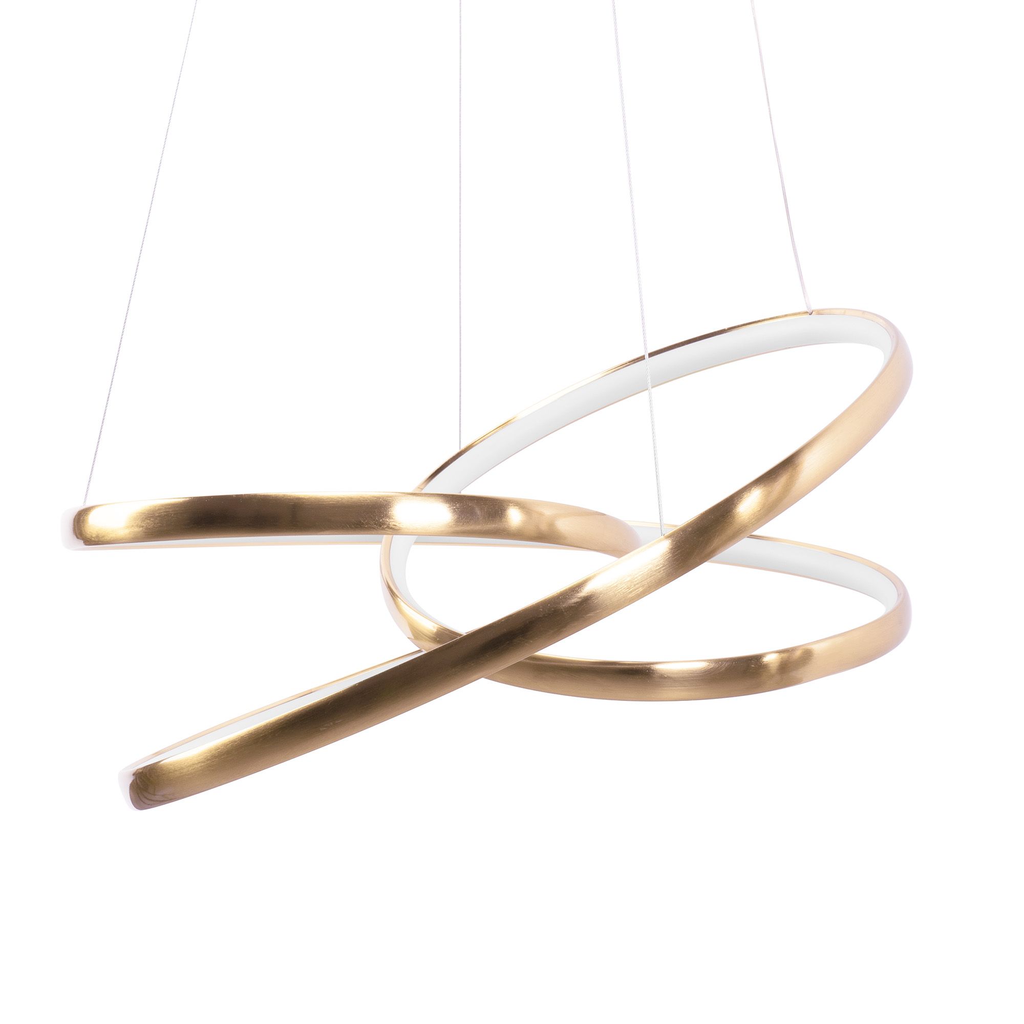 Toolight, LED závesné svietidlo 50cm, 32W, G005-CP, zlatá lesklá, OSW-09746