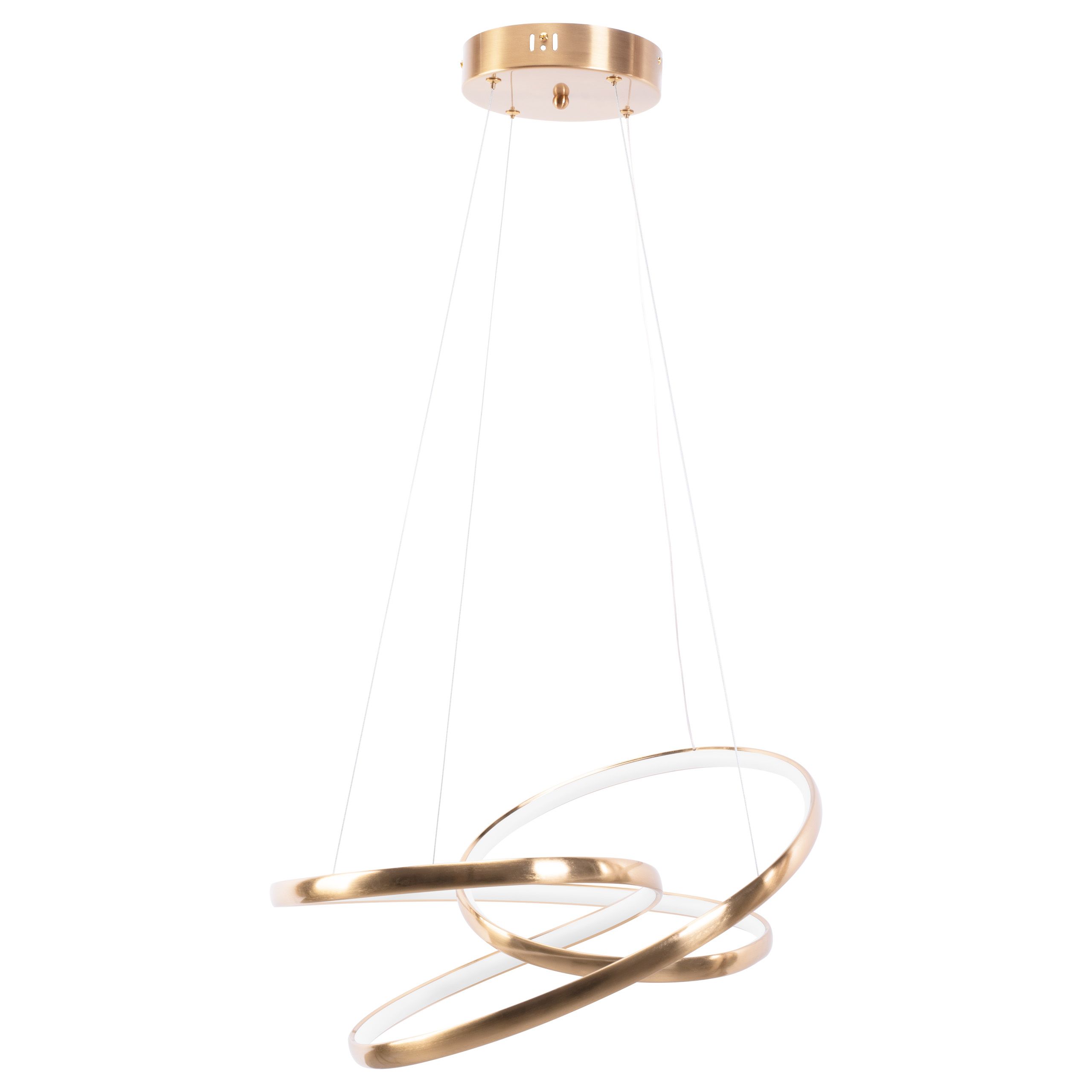 Toolight, LED závesné svietidlo 50cm, 32W, G005-CP, zlatá lesklá, OSW-09746