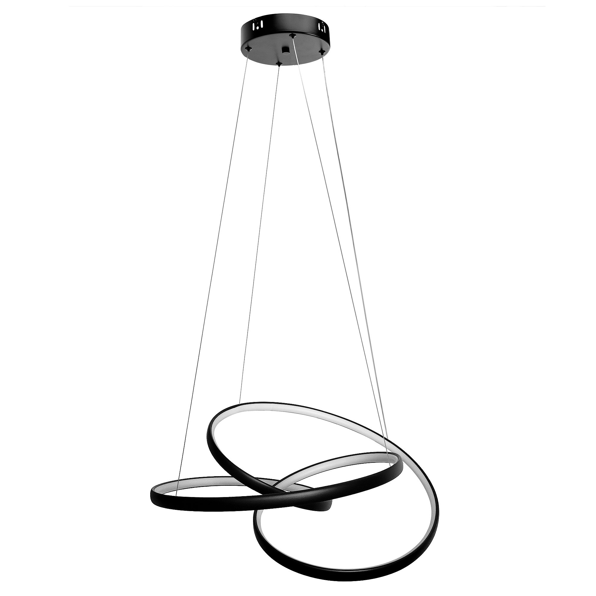 Toolight, LED stropné svietidlo 50cm, 32W + diaľkové ovládanie, G006-CP, čierna, OSW-09747