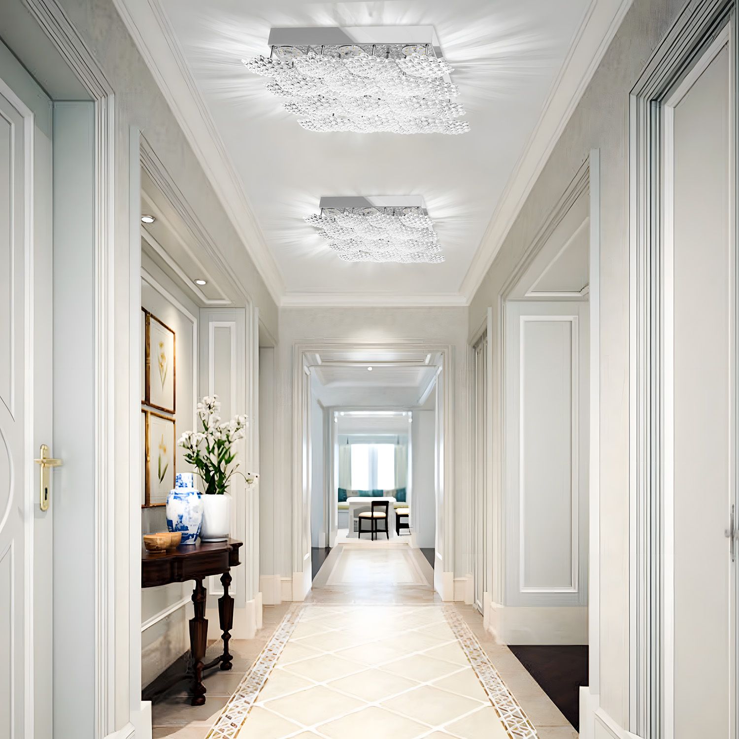 Toolight, LED stropné svietidlo 38x35cm, 40W, 4000K, 3600lm, MS015-C, chrómová, OSW-09627