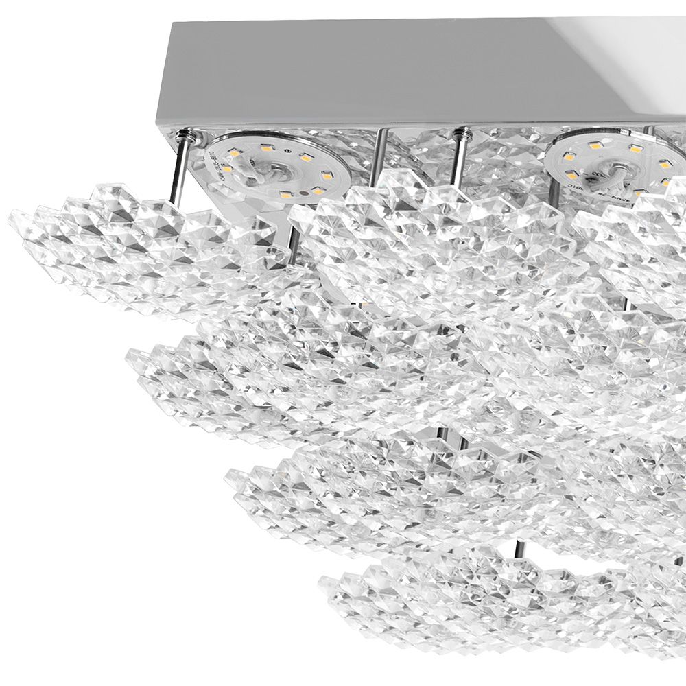 Toolight, LED stropné svietidlo 38x35cm, 40W, 4000K, 3600lm, MS015-C, chrómová, OSW-09627