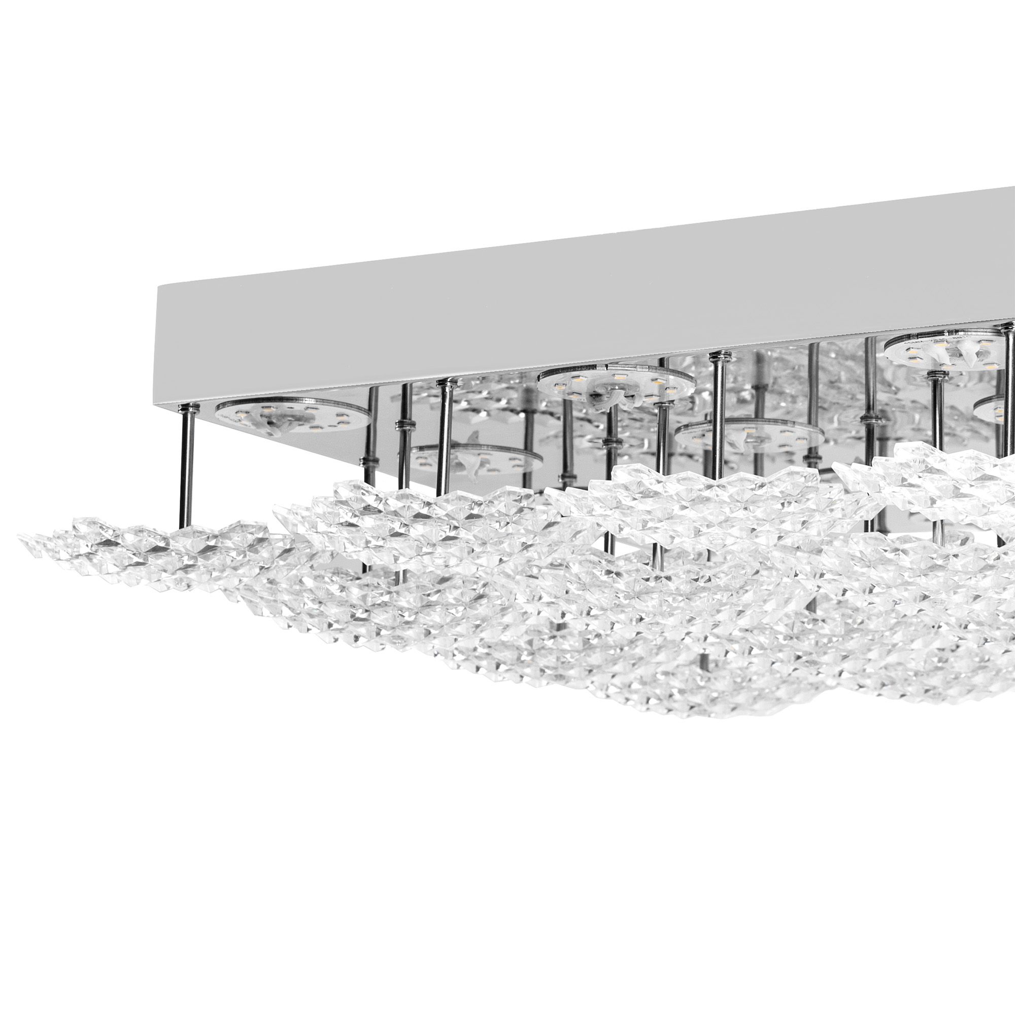 Toolight, LED stropné svietidlo 38x35cm, 40W, 4000K, 3600lm, MS015-C, chrómová, OSW-09627