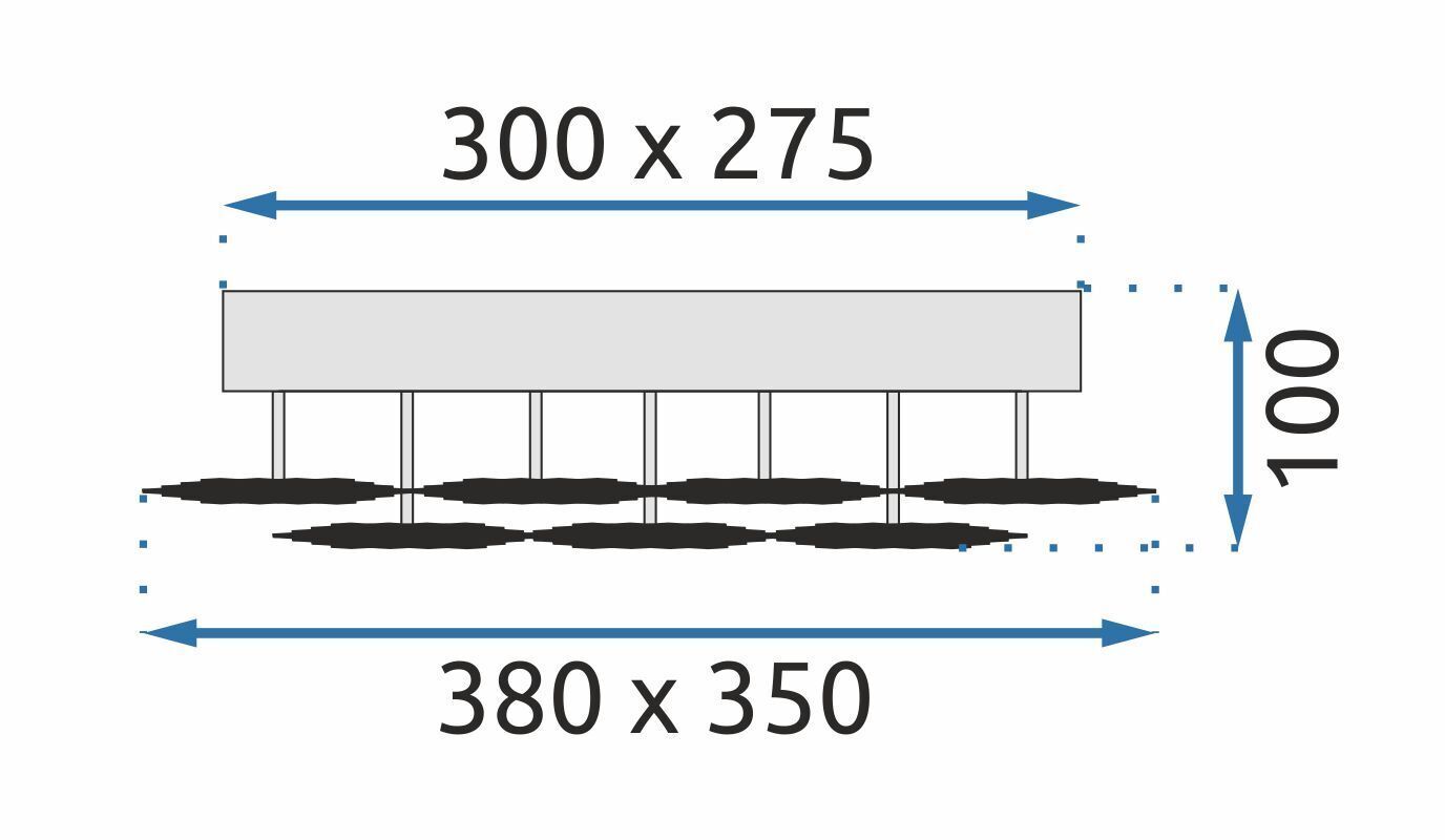 Toolight, LED stropné svietidlo 38x35cm, 40W, 4000K, 3600lm, MS015-C, chrómová, OSW-09627