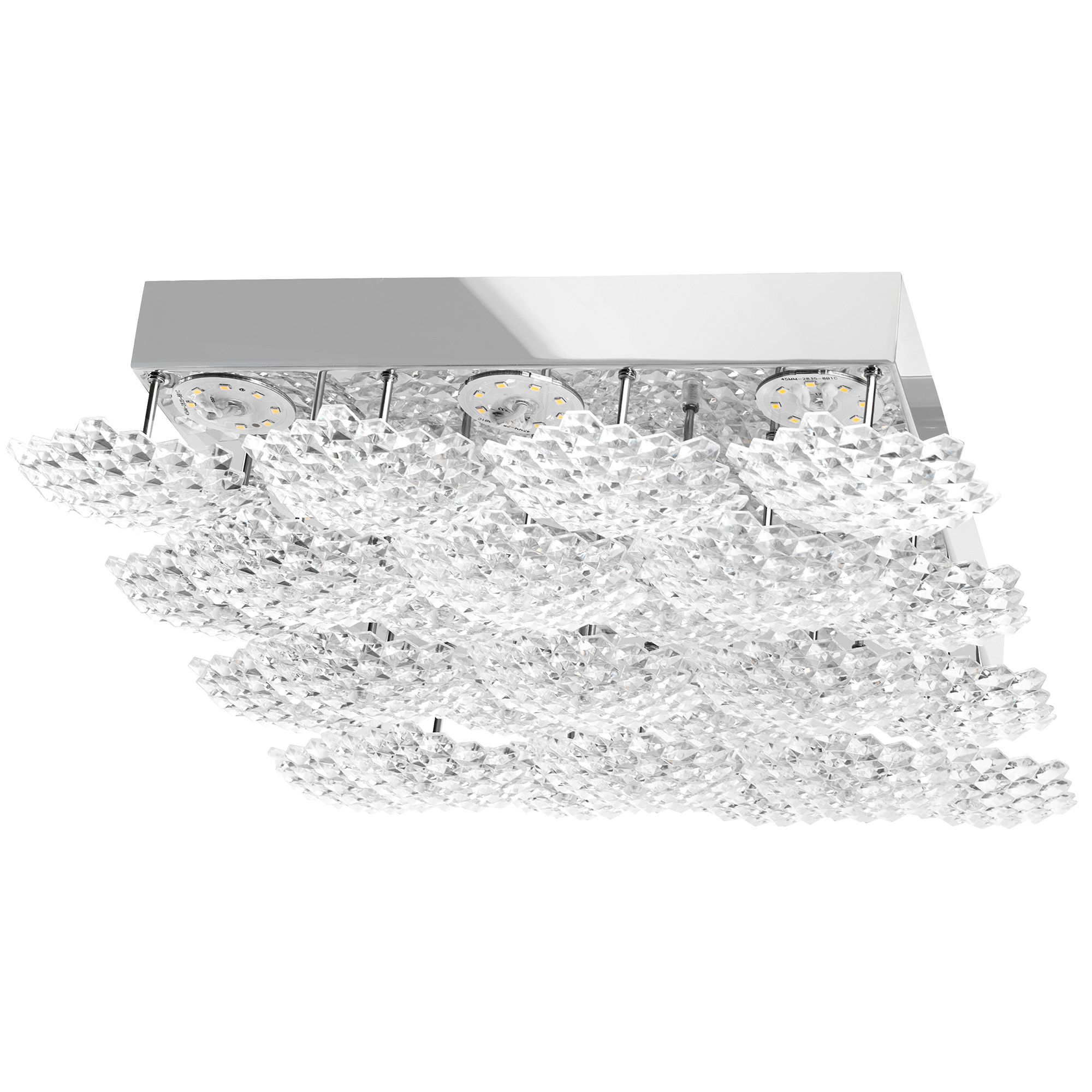 Toolight, LED stropné svietidlo 38x35cm, 40W, 4000K, 3600lm, MS015-C, chrómová, OSW-09627