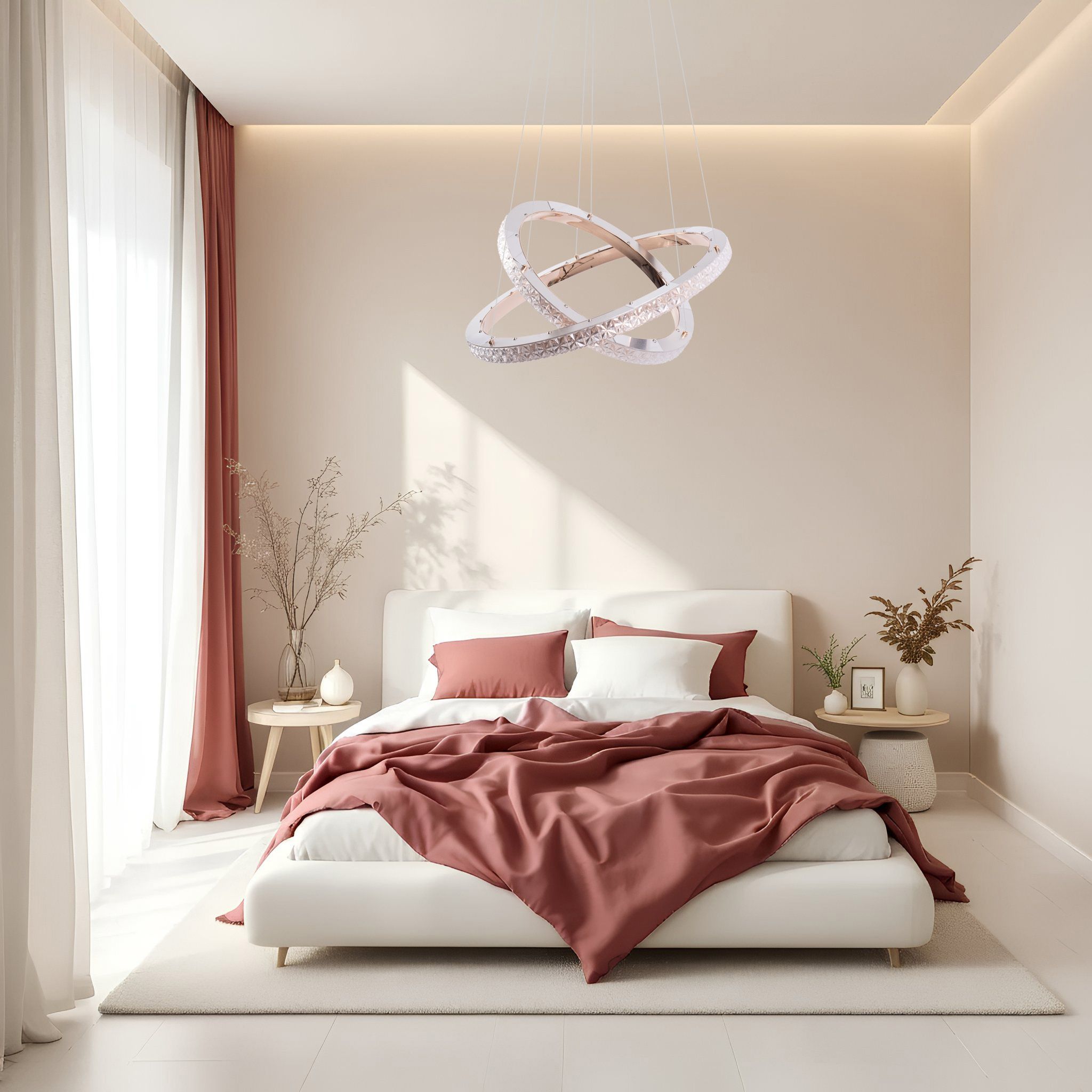 Toolight, LED stropné osvetlenie 50cm, 42W, 4000K, 2500lm, MS012-CP, ružové zlato, OSW-09624