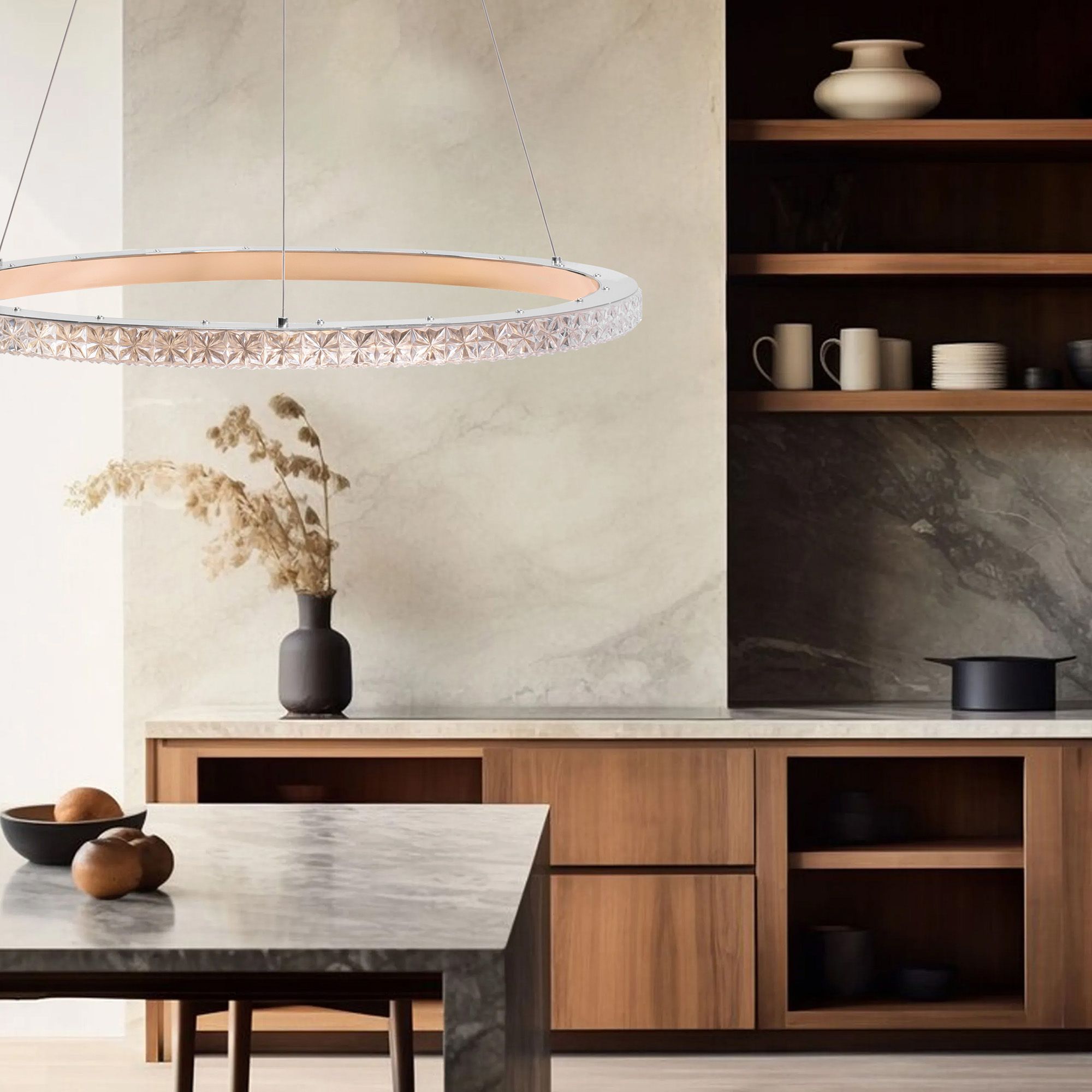 Toolight, LED stropné osvetlenie 59cm, 36W, 4000K, MS009-C, ružové zlato, OSW-09619