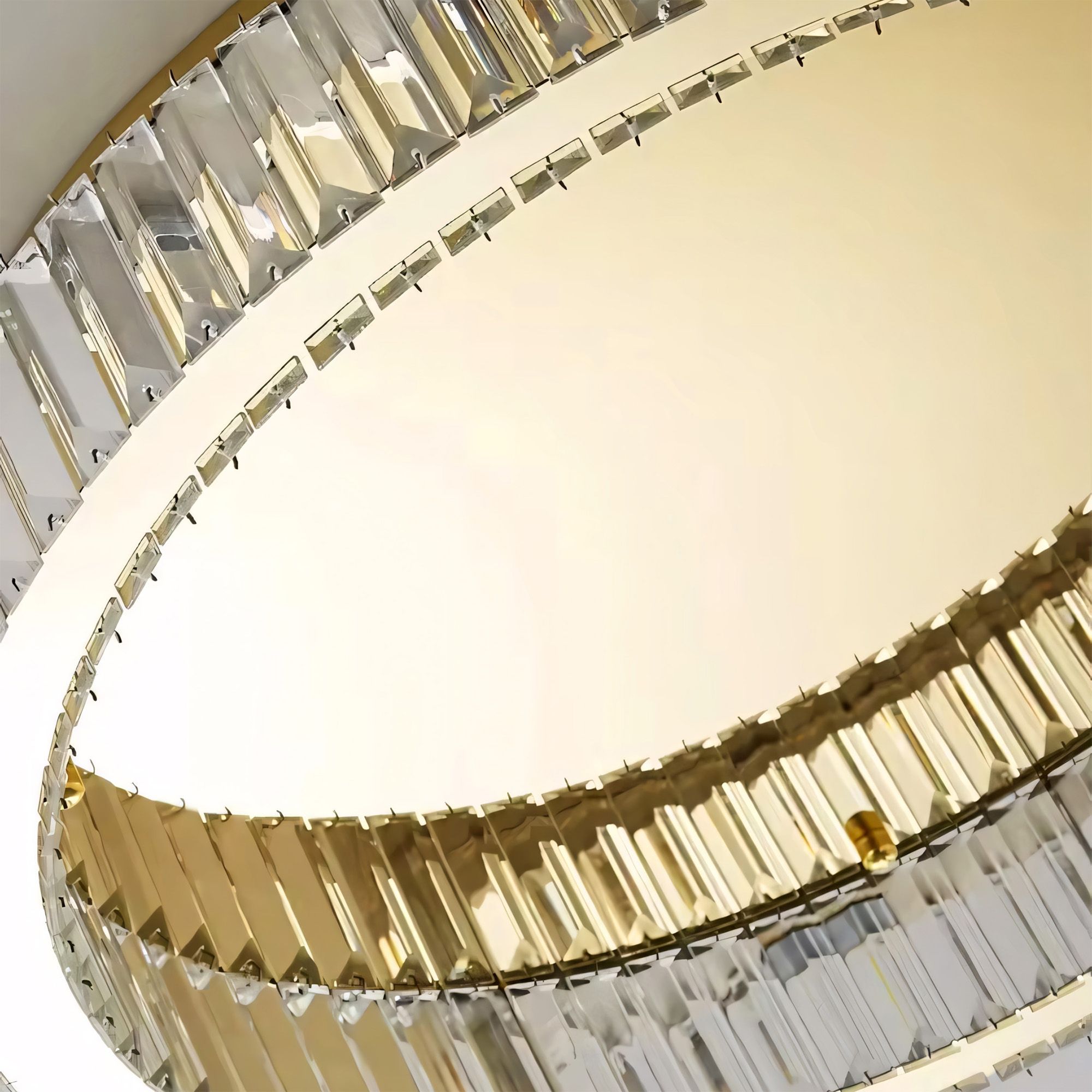 Toolight, krištáľové stropné svietidlo 50cm, 30W, 4000K, 1401lm, APP1721-C, zlatá lesklá, OSW-09302