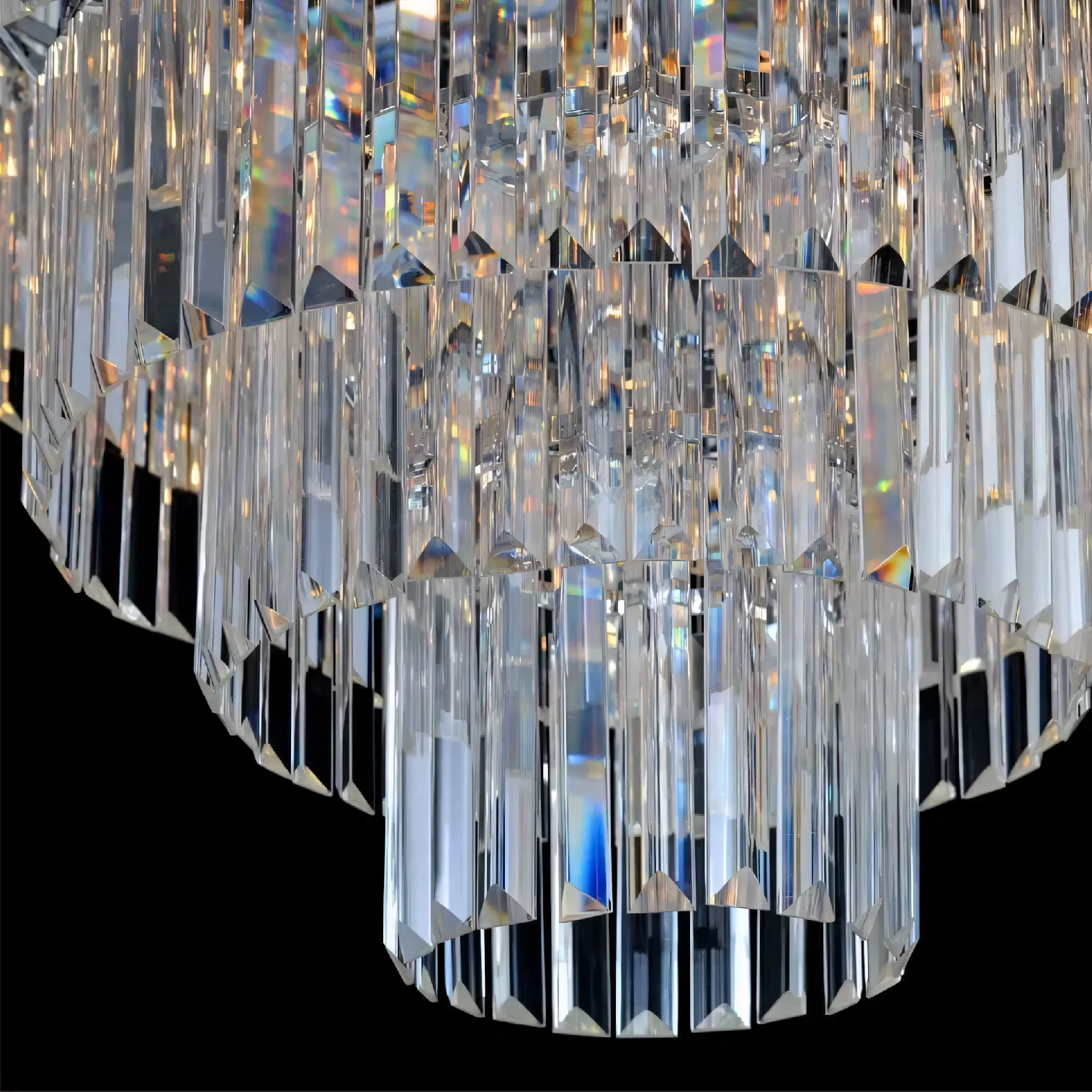 Toolight, závesný krištáľový stropný luster 58cm, 6xE14, APP1533-6CP4, zlatá, OSW-03255