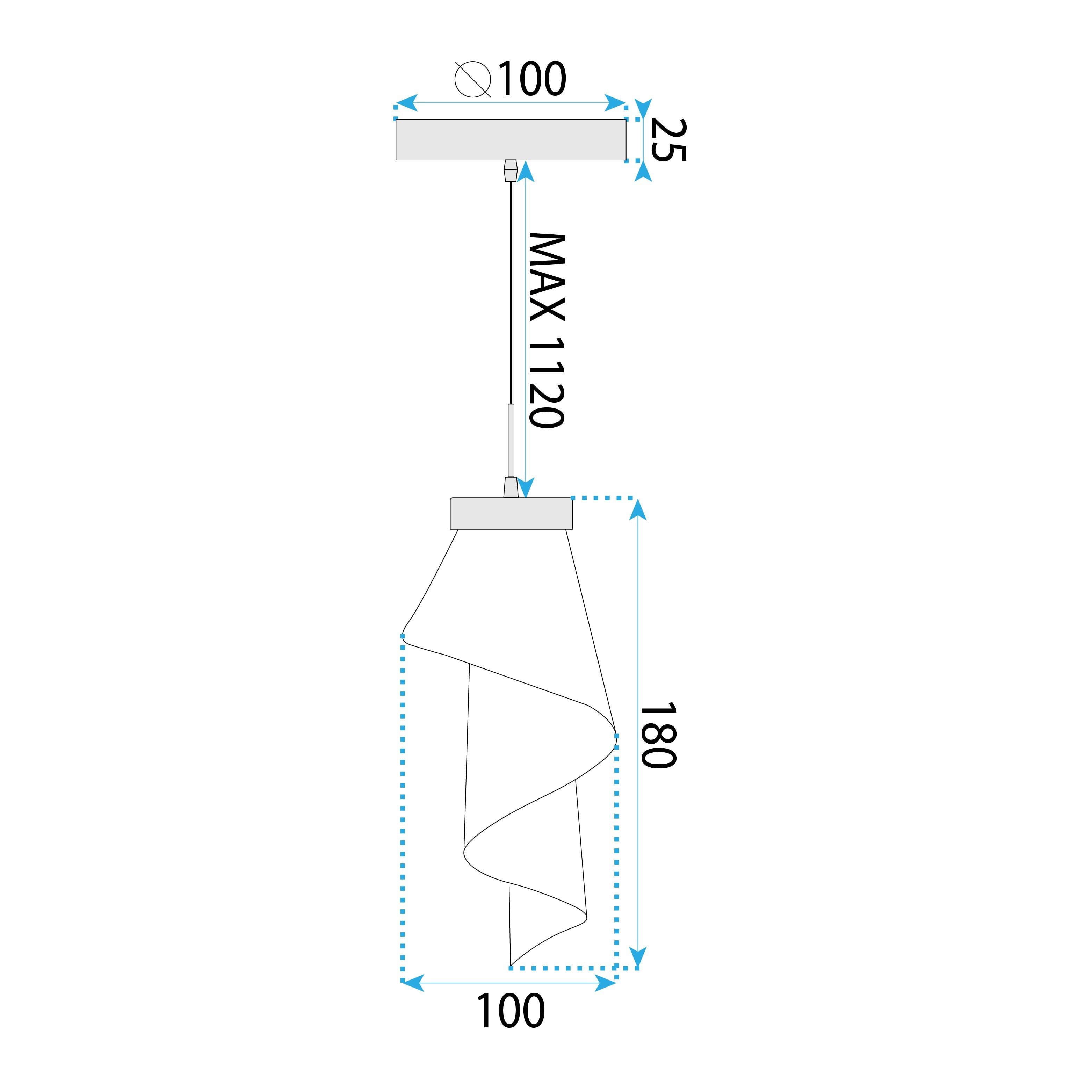 Toolight, LED závesné svietidlo, 10W, 4000K, 467lm, APP1765-1CP, ružové zlato, OSW-09309