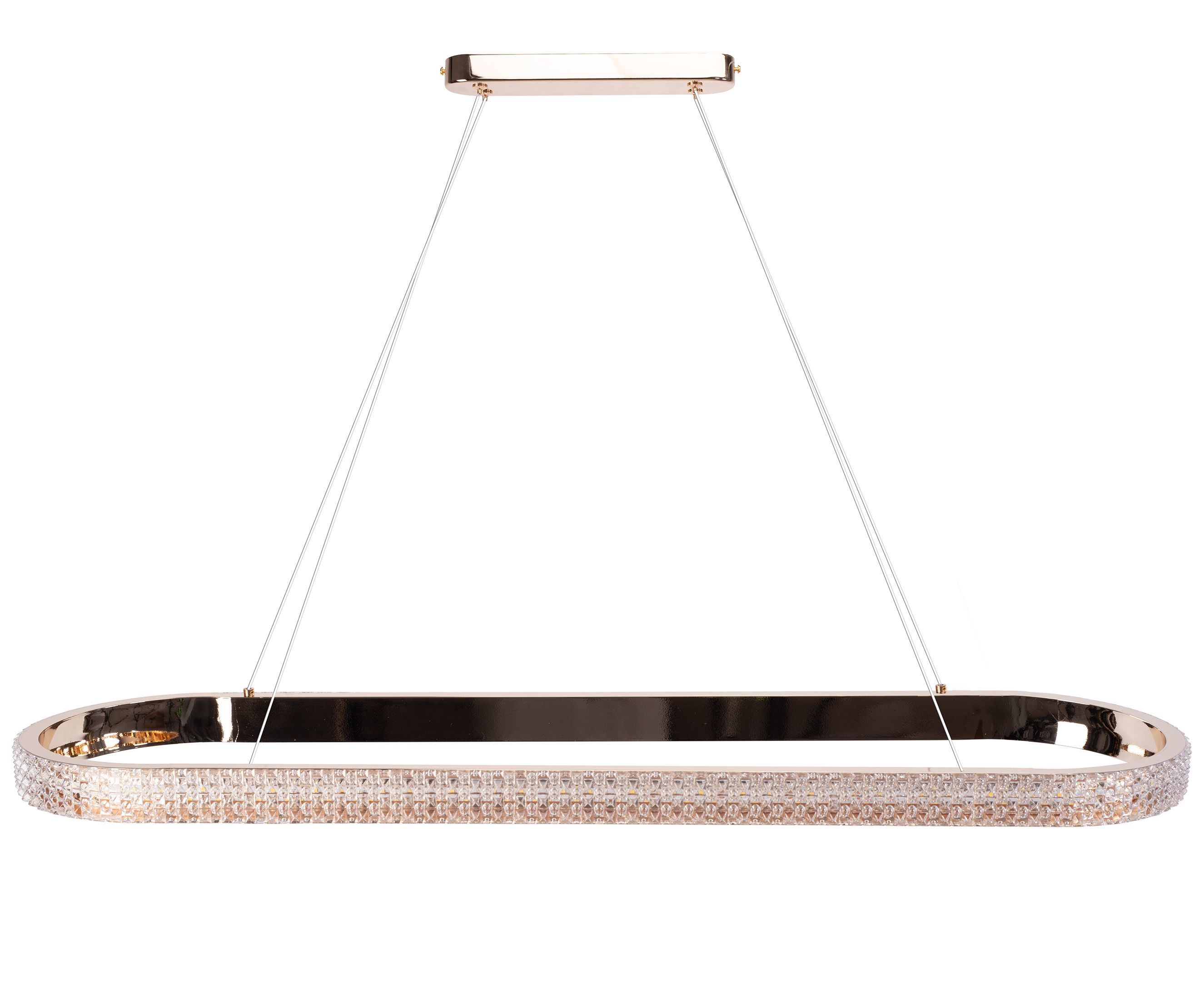 Toolight, LED závesné svietidlo 90cm APP1751-CP, zlatá lesklá, OSW-06065