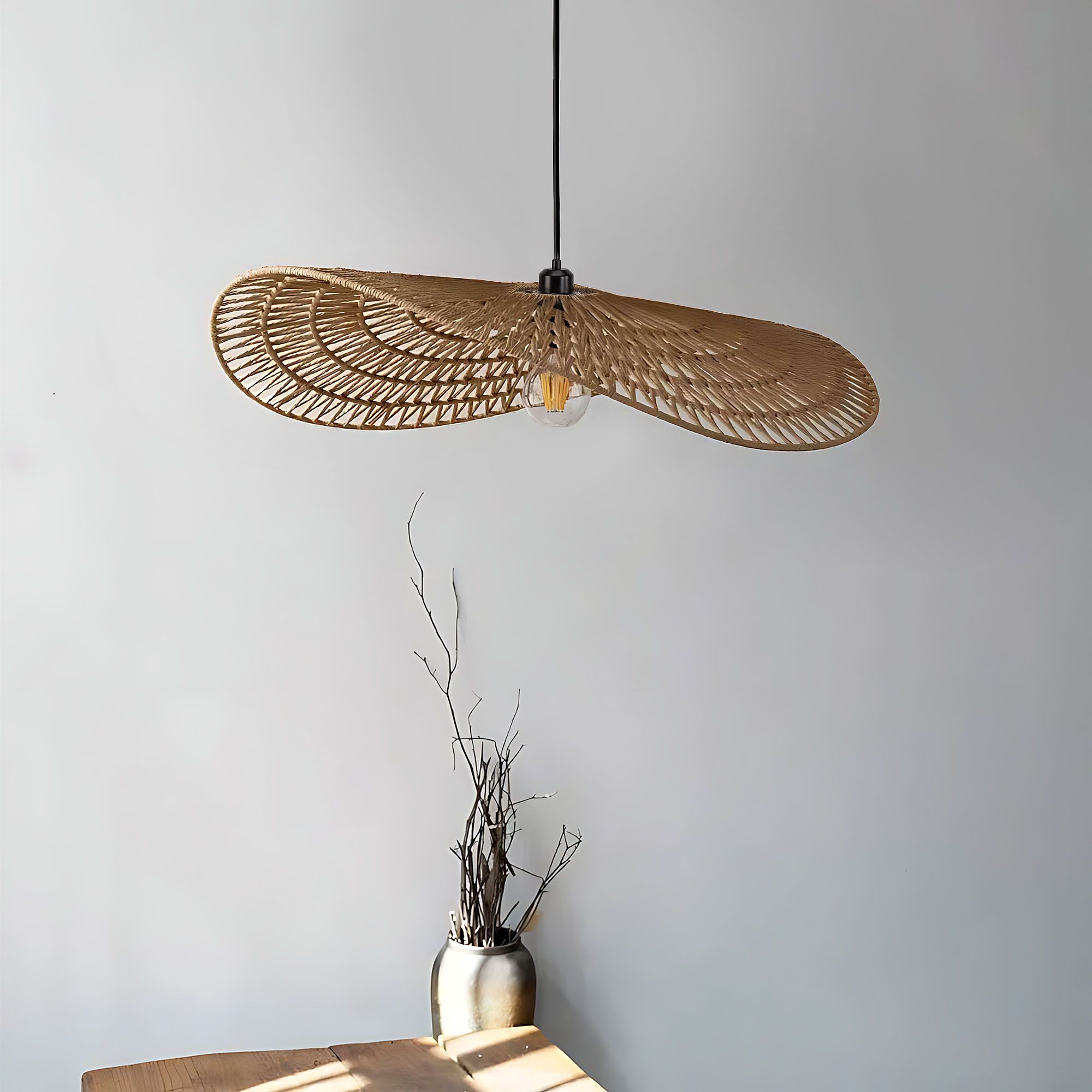 Toolight, závesné stropné svietidlo 50cm, 1xE27, APP1739-1CP, hnedá-čierna, OSW-06062