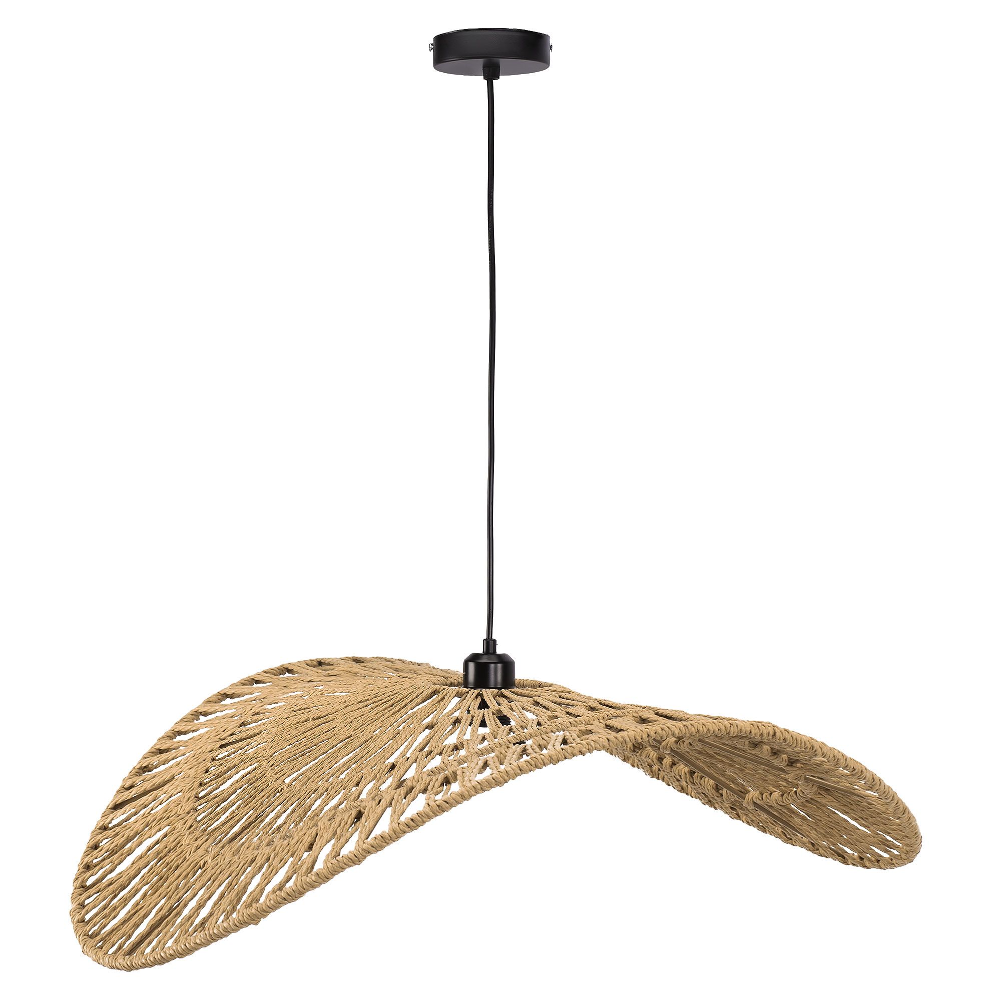 Toolight, závesné stropné svietidlo 80cm, 1xE27, APP1740-1C, čierna-hnedá, OSW-06063