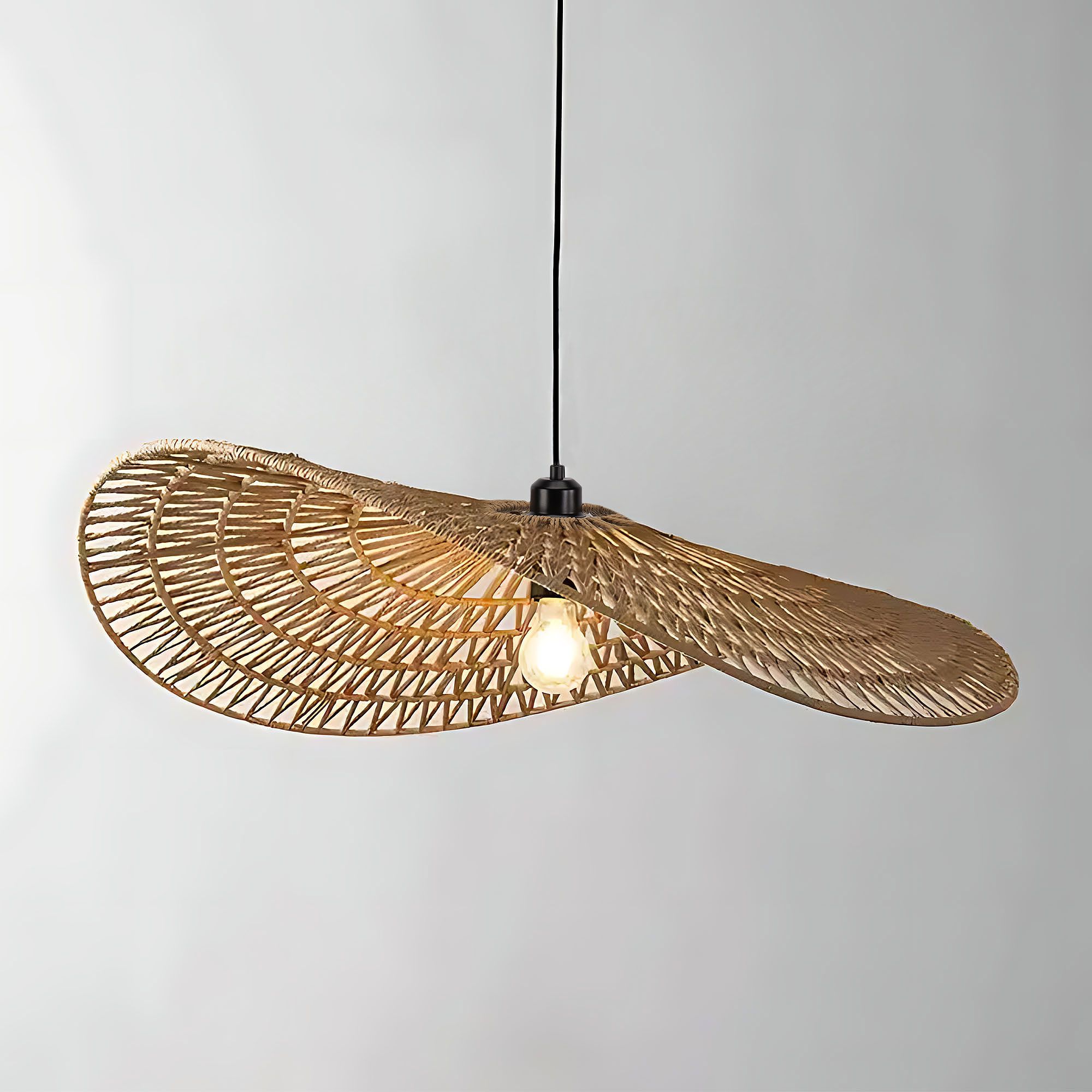Toolight, závesné stropné svietidlo 80cm, 1xE27, APP1740-1C, čierna-hnedá, OSW-06063