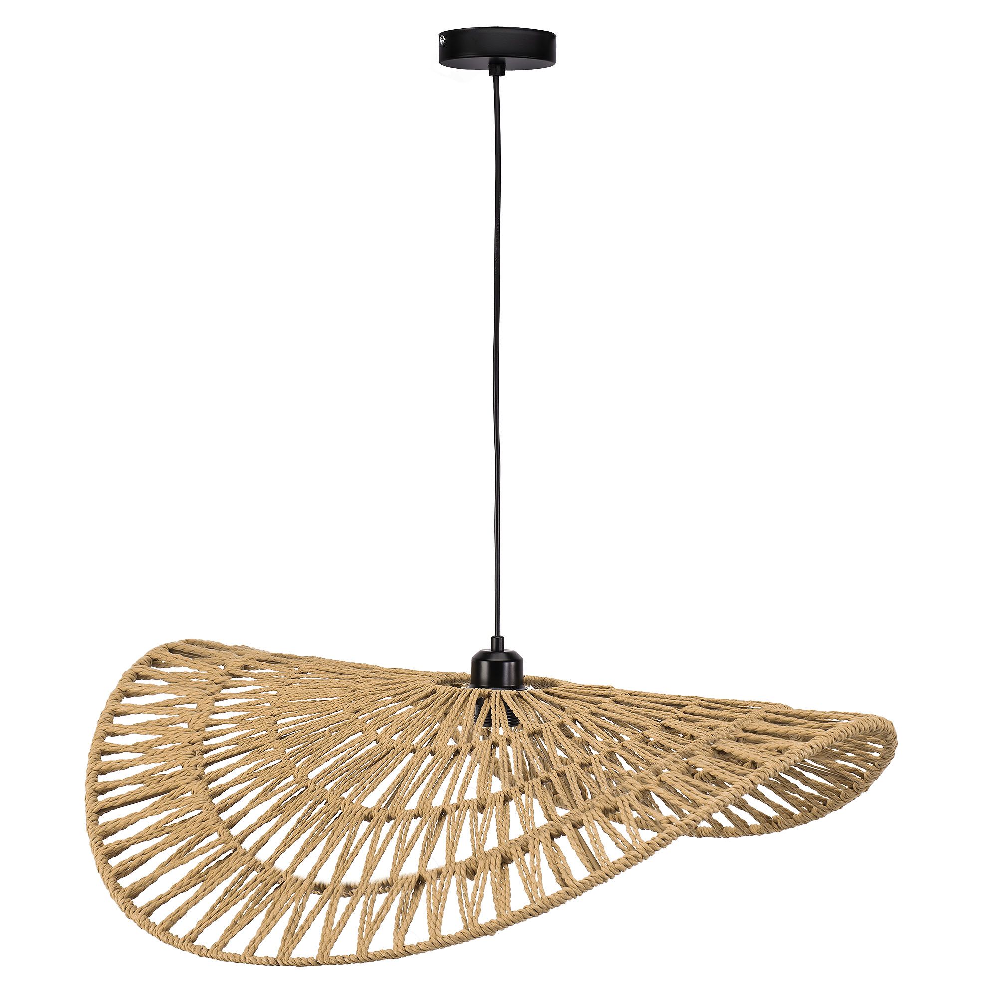 Toolight, závesné stropné svietidlo 80cm, 1xE27, APP1740-1C, čierna-hnedá, OSW-06063