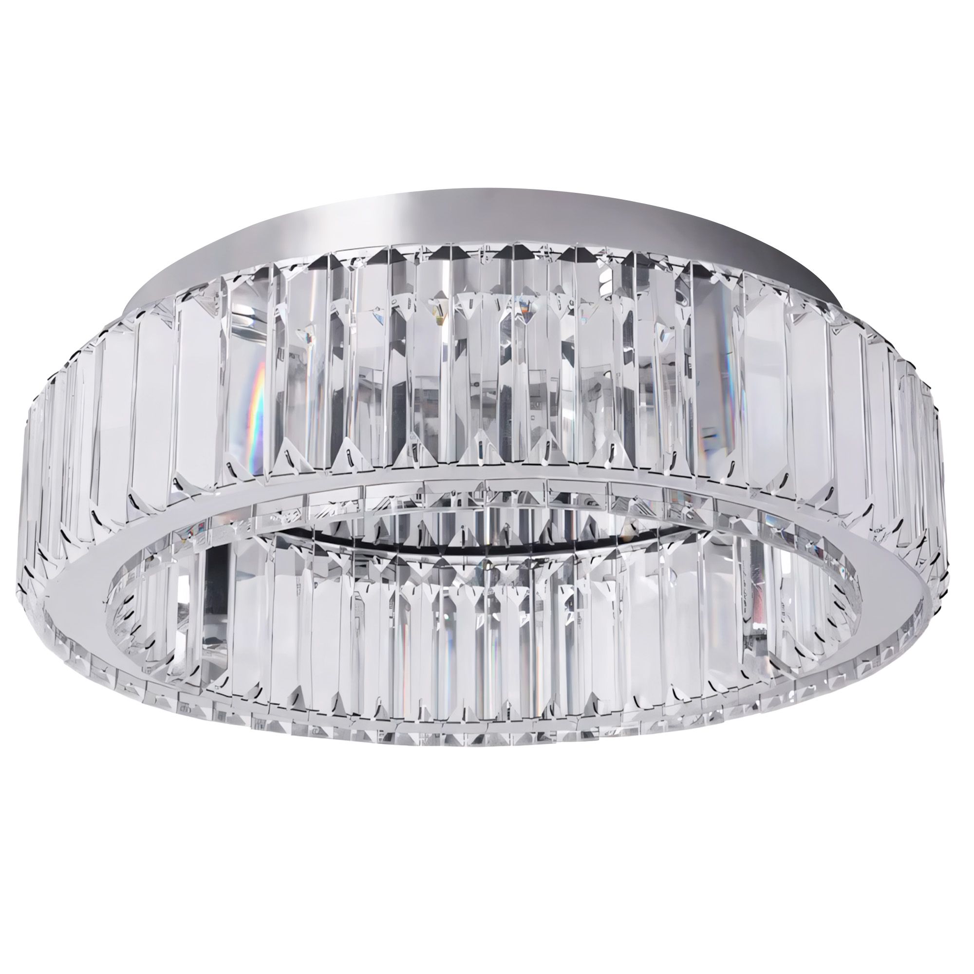 Toolight, krištáľové stropné svietidlo 40cm, 24W, 4000K, 1120lm, APP1742-C, chrómová, OSW-09306