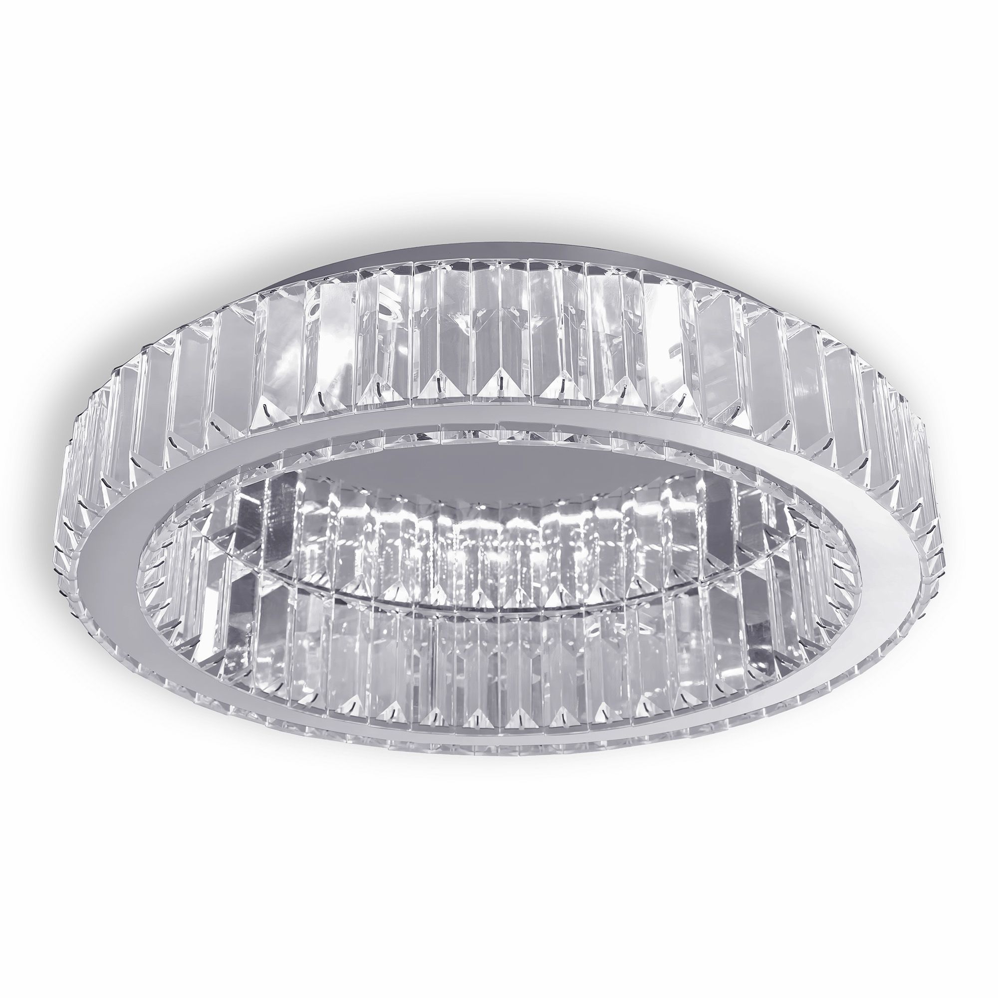 Toolight, krištáľové stropné svietidlo 50cm, 30W, 4000K, 1401lm, APP1744-C, chrómová, OSW-09308