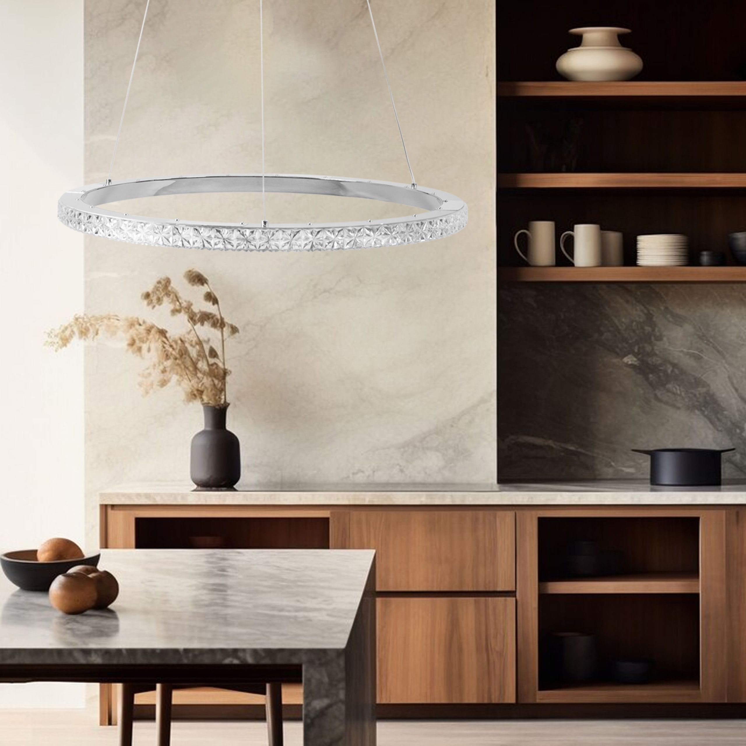 Toolight, LED stropné osvetlenie 60cm, 36W, 4000K, MS010-CP, chrómová, OSW-09620