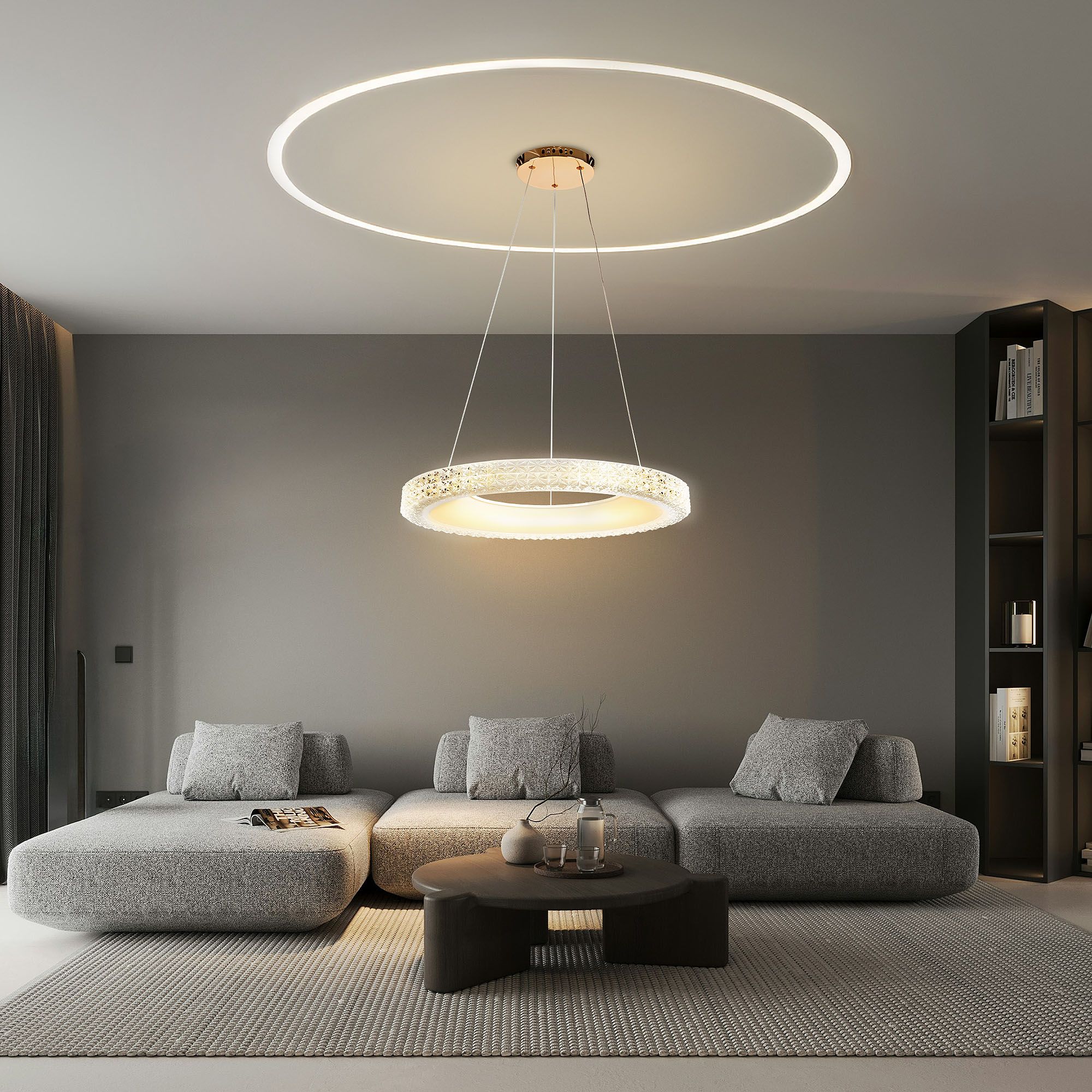 Toolight, LED stropné svietidlo 60cm MS002-CP, ružové zlato, OSW-09611