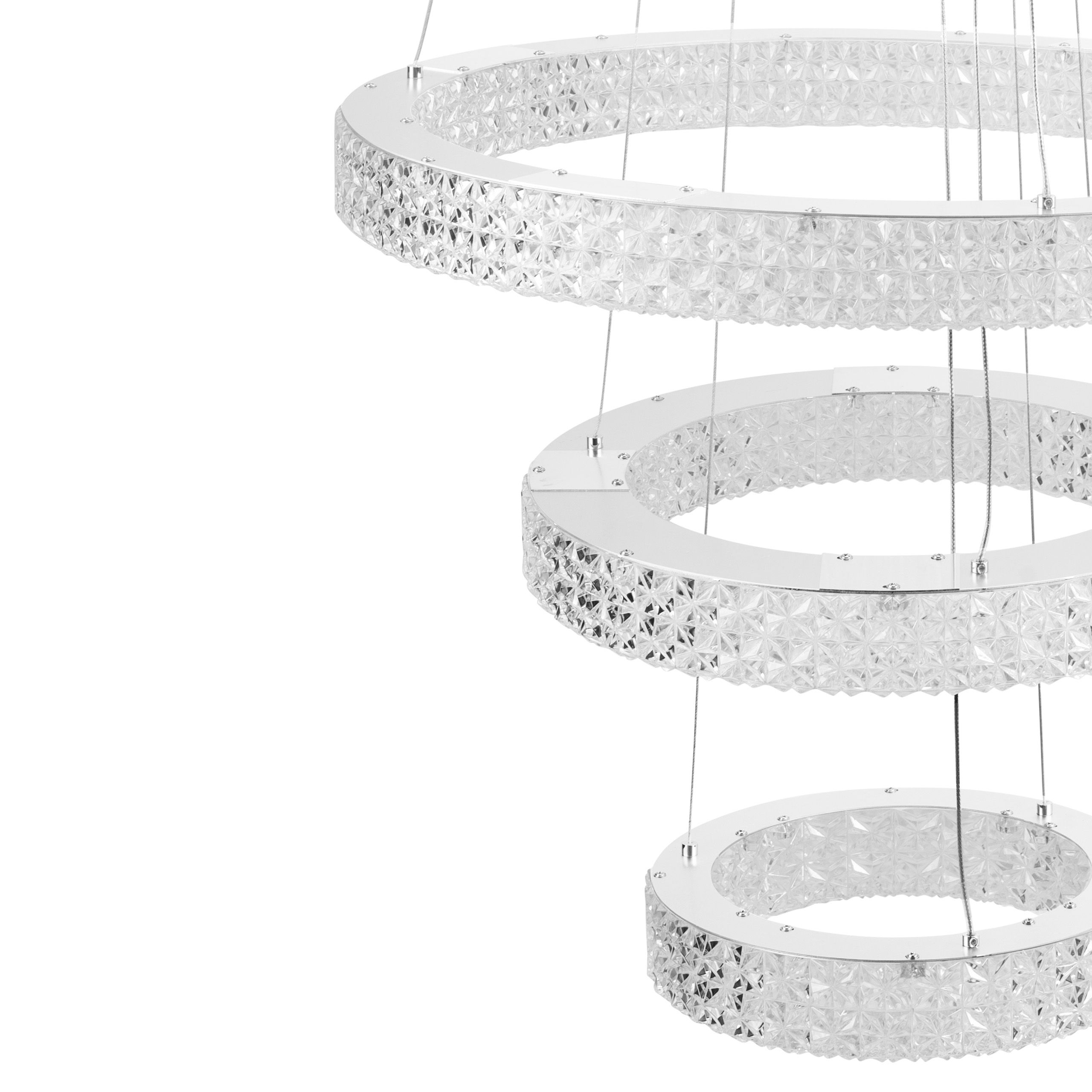 Toolight, LED stropné svietidlo 60cm, 76W, 4000K, MS008-CP, chrómová, OSW-09618