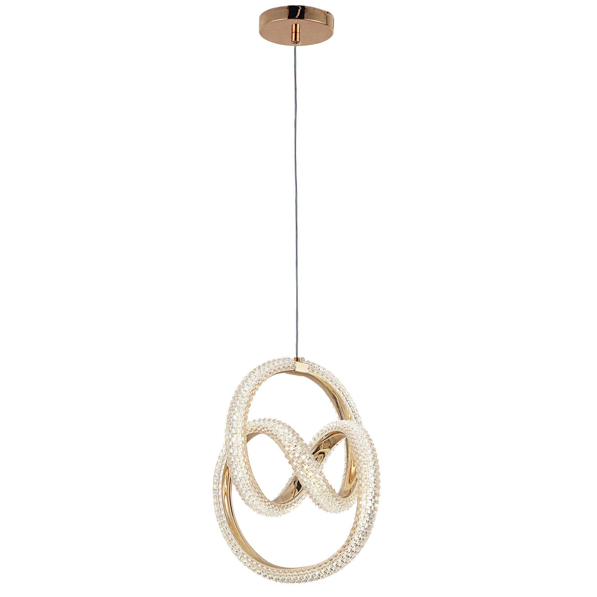 Toolight, LED závesné svietidlo 24W, 4000K, G068-CP, zlatá, OSW-08665