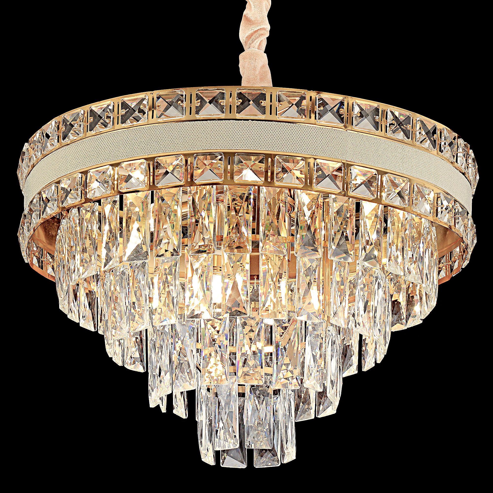 Toolight, závesné svietidlo 50cm, 7xE14, G048-CP, zlatá, OSW-08942