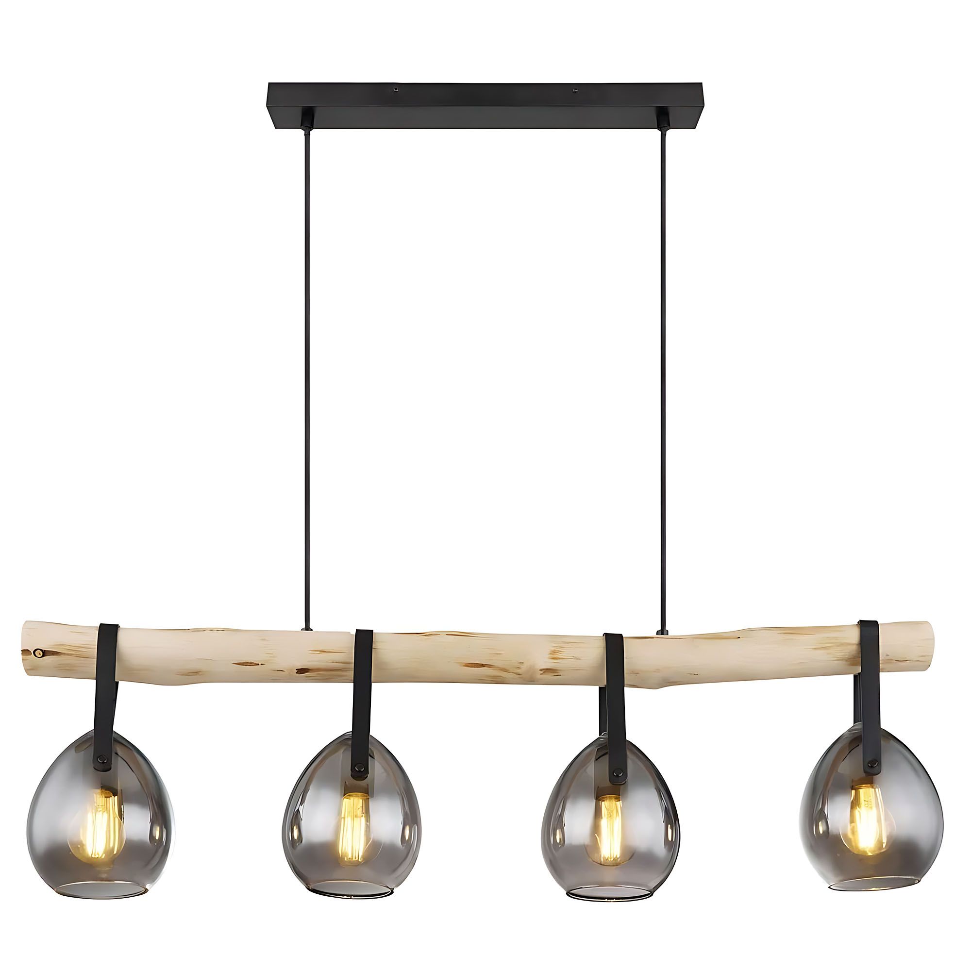 Toolight, stropné svietidlo 80cm, 4xE27, APP1775-4CP, hnedá-čierna, OSW-09665