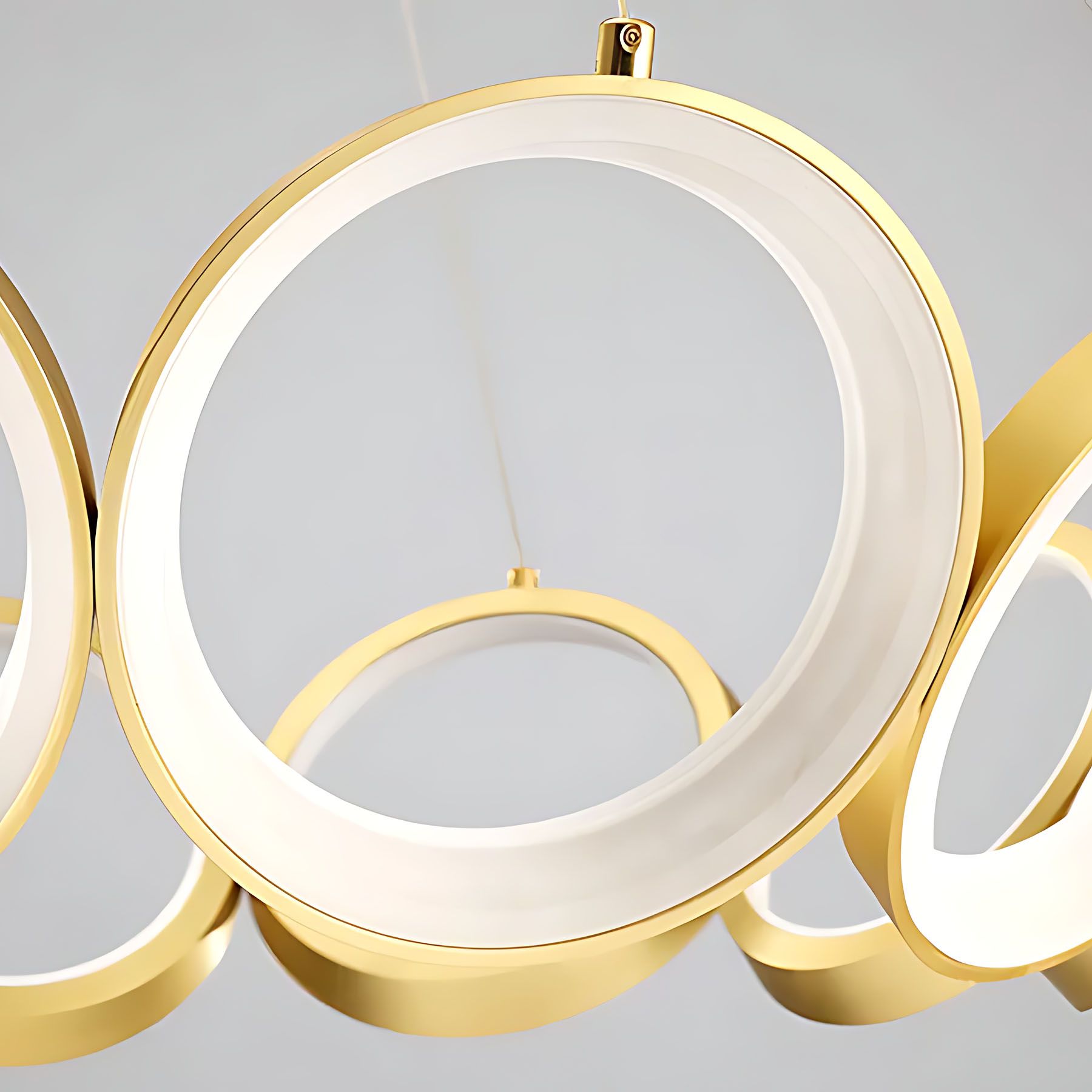 Toolight, LED závesné svietidlo 80cm, 70W, 4000K, 3269lm, APP1800-CP, zlatá matná, OSW-09667