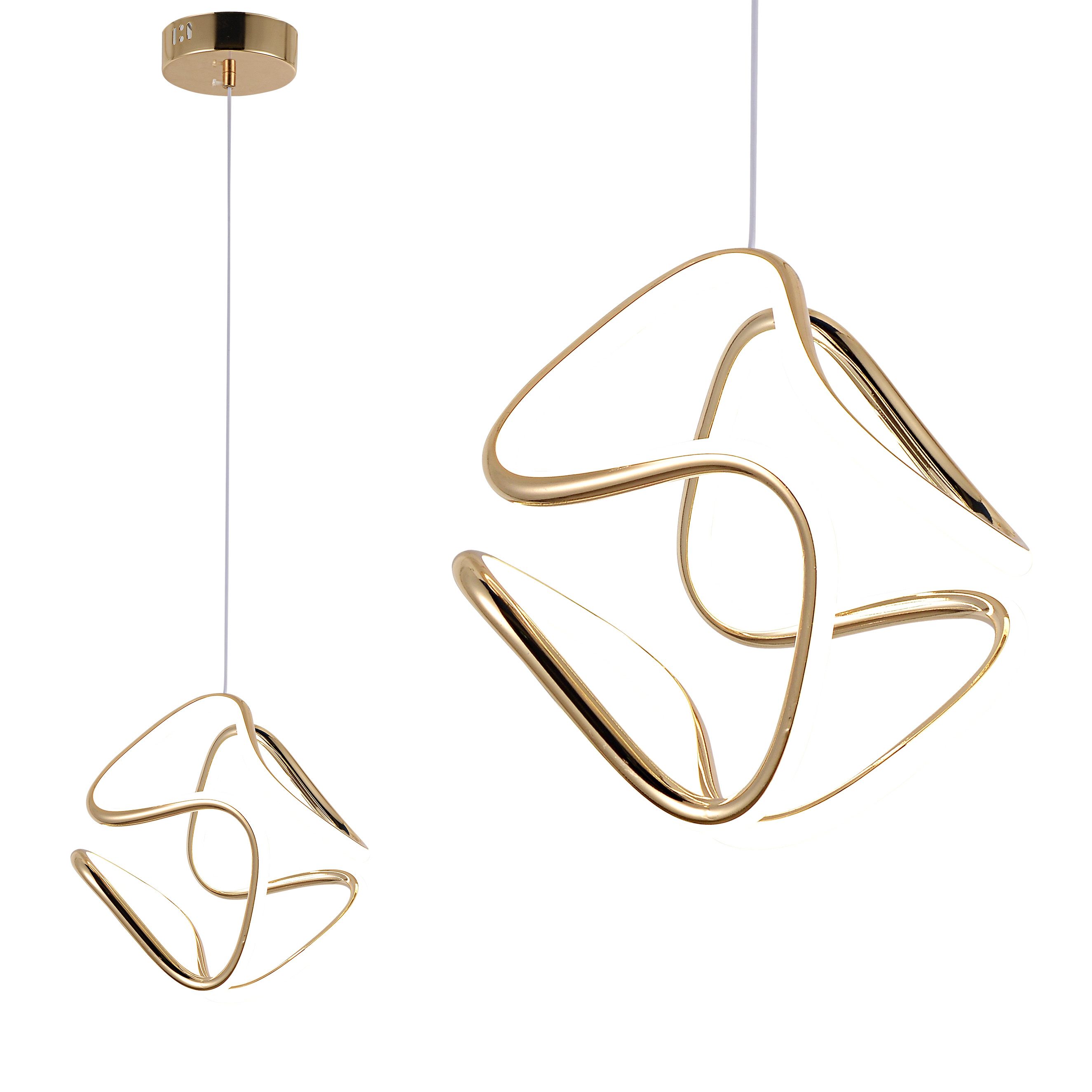 Toolight, LED stropné svietidlo 25x29cm, 4000K, G067-CP, zlatá lesklá, OSW-08666