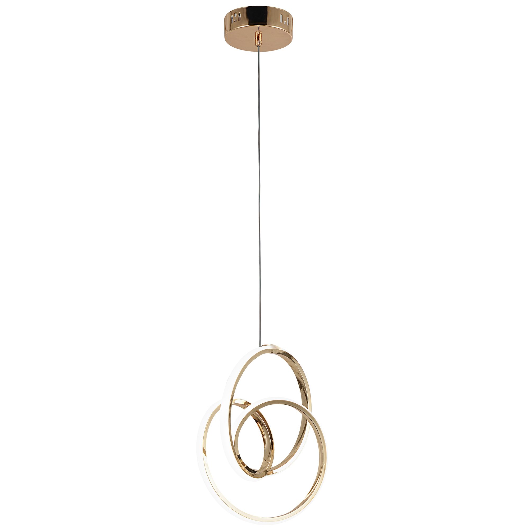Toolight, LED závesné svietidlo 25x30cm, 24W, 4000K, G076-1CP, zlatá lesklá, OSW-08650