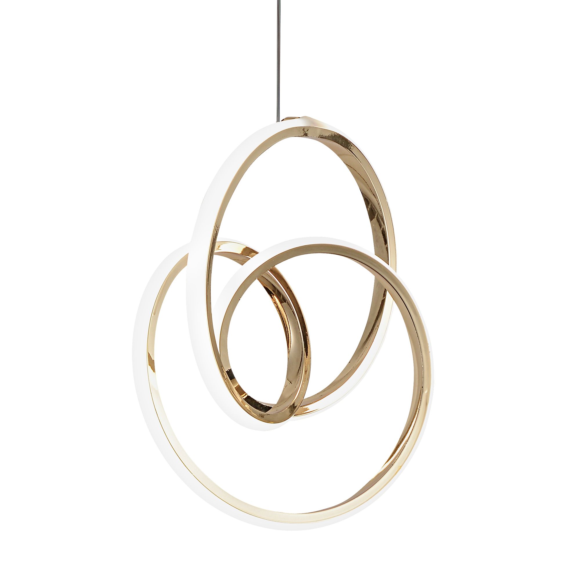 Toolight, LED závesné svietidlo 25x30cm, 24W, 4000K, G076-1CP, zlatá lesklá, OSW-08650