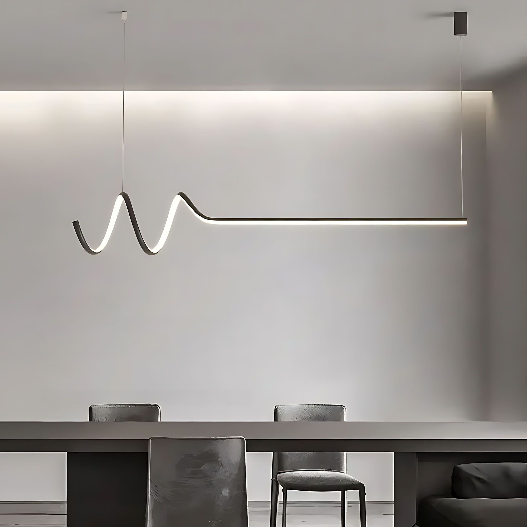 Toolight, LED závesné svietidlo 120cm, 36W, 3000K, LHJ030-CP, čierna, OSW-50013
