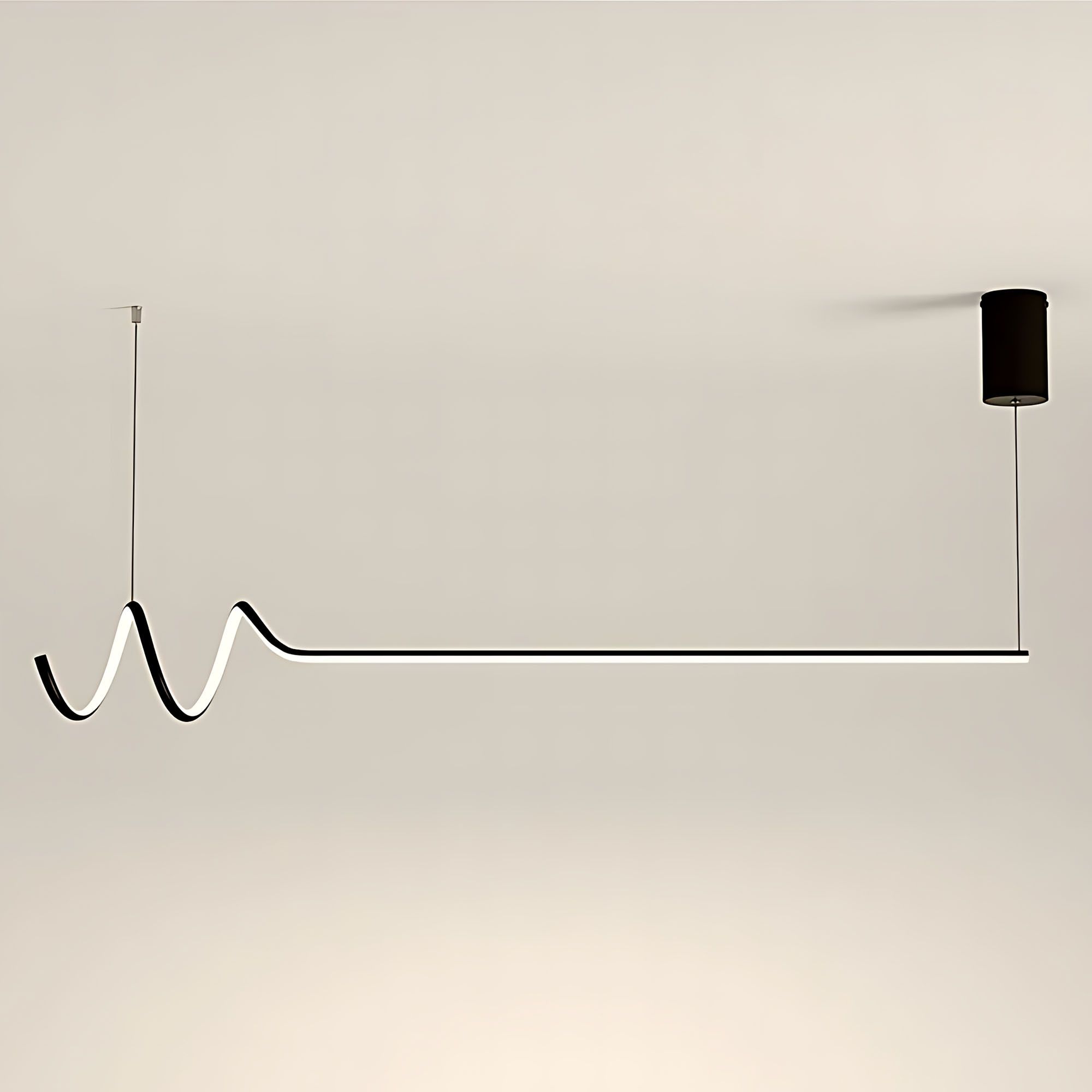 Toolight, LED závesné svietidlo 120cm, 36W, 3000K, LHJ030-CP, čierna, OSW-50013