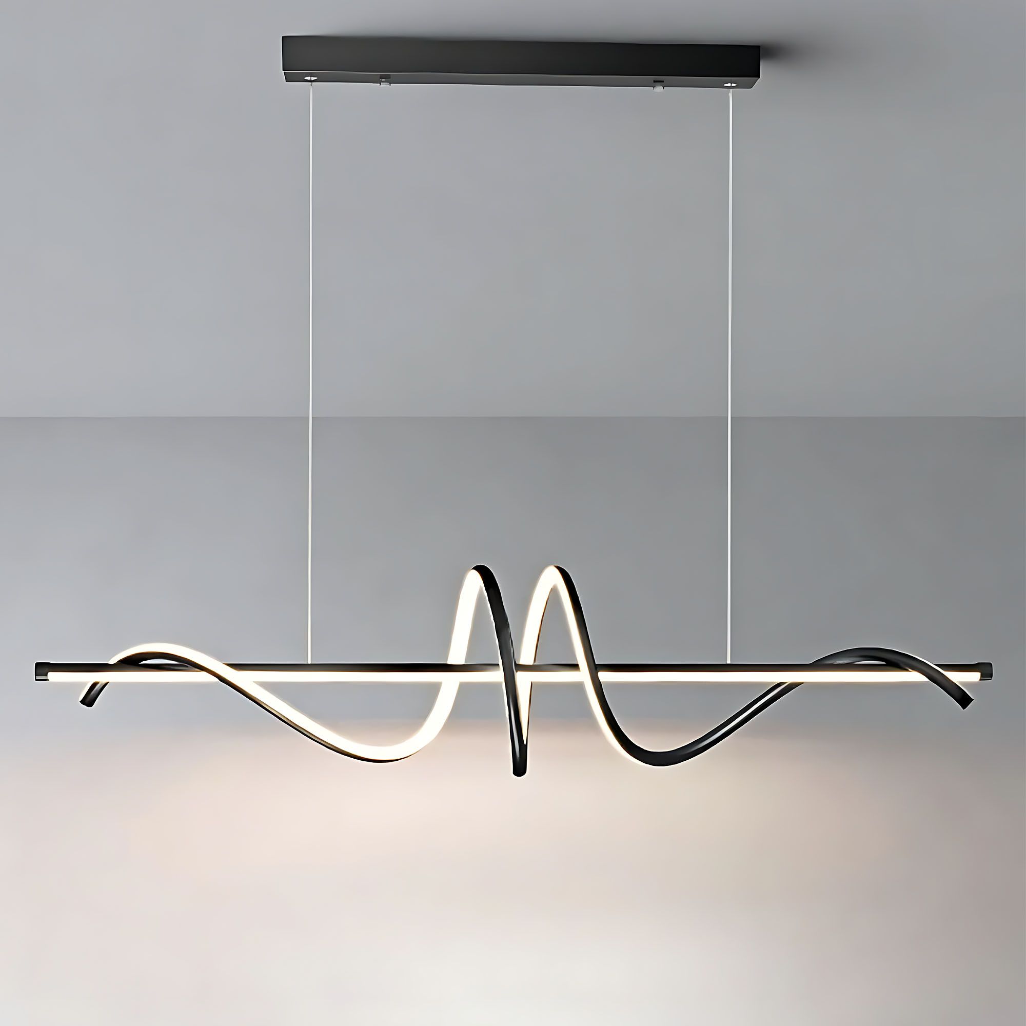 Toolight, LED stropné svietidlo 120cm, 50W, 3000K, LHJ023-CP, čierna matná, OSW-50011