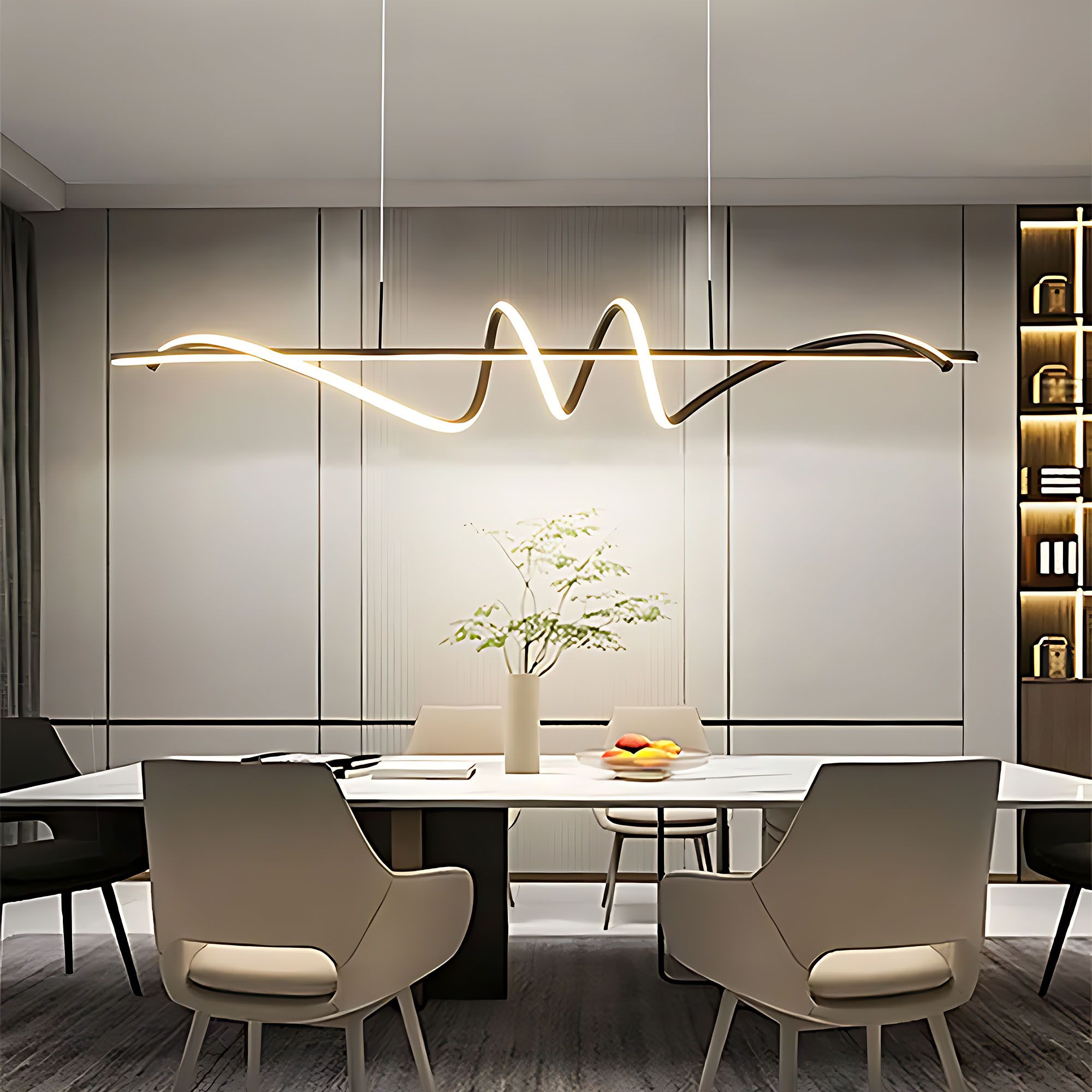 Toolight, LED stropné svietidlo 120cm, 50W, 3000K, LHJ023-CP, čierna matná, OSW-50011