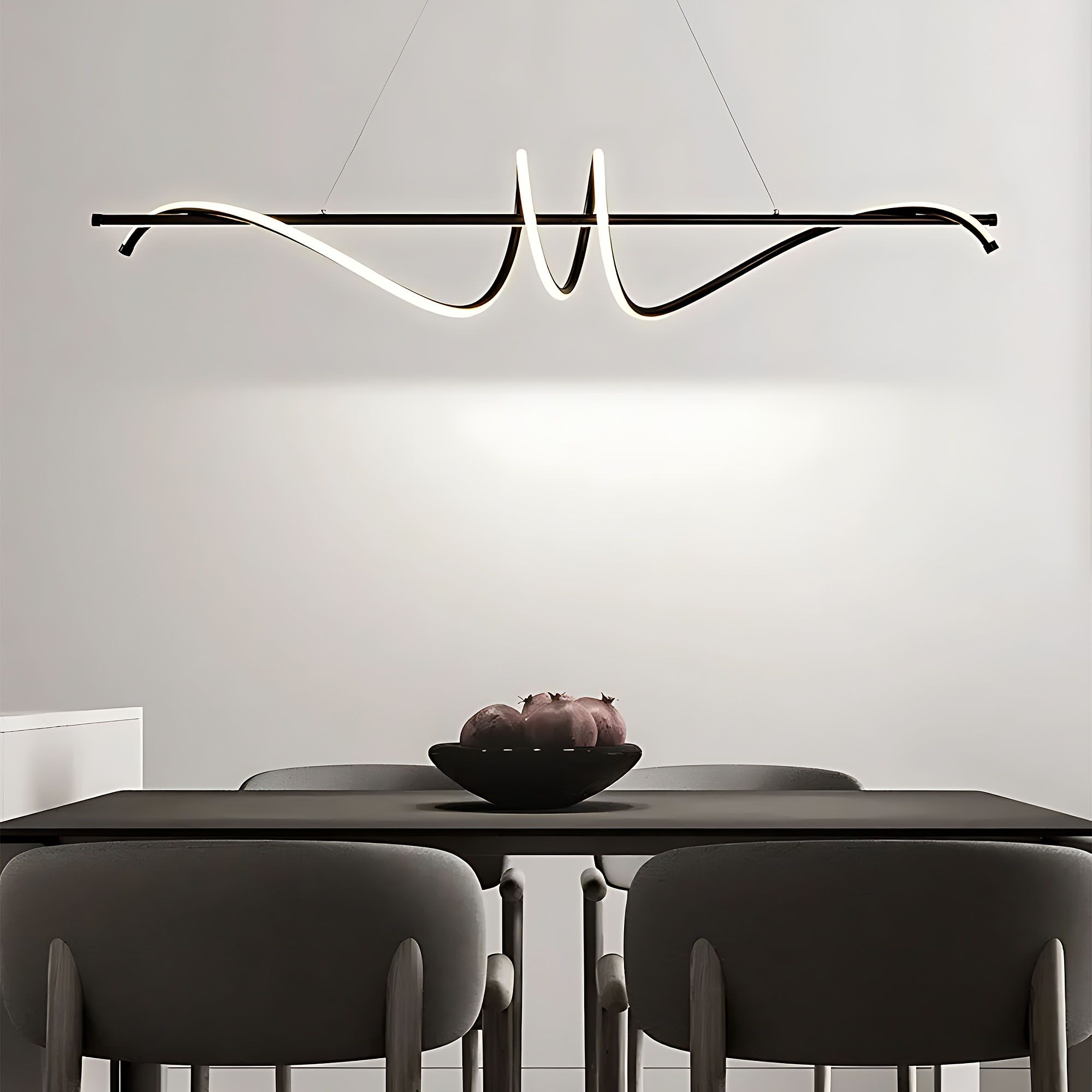 Toolight, LED stropné svietidlo 120cm, 50W, 3000K, LHJ023-CP, čierna matná, OSW-50011