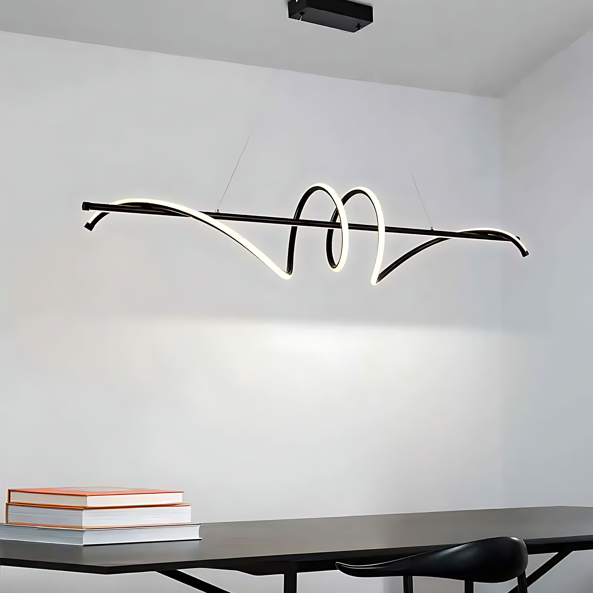 Toolight, LED stropné svietidlo 120cm, 50W, 3000K, LHJ023-CP, čierna matná, OSW-50011
