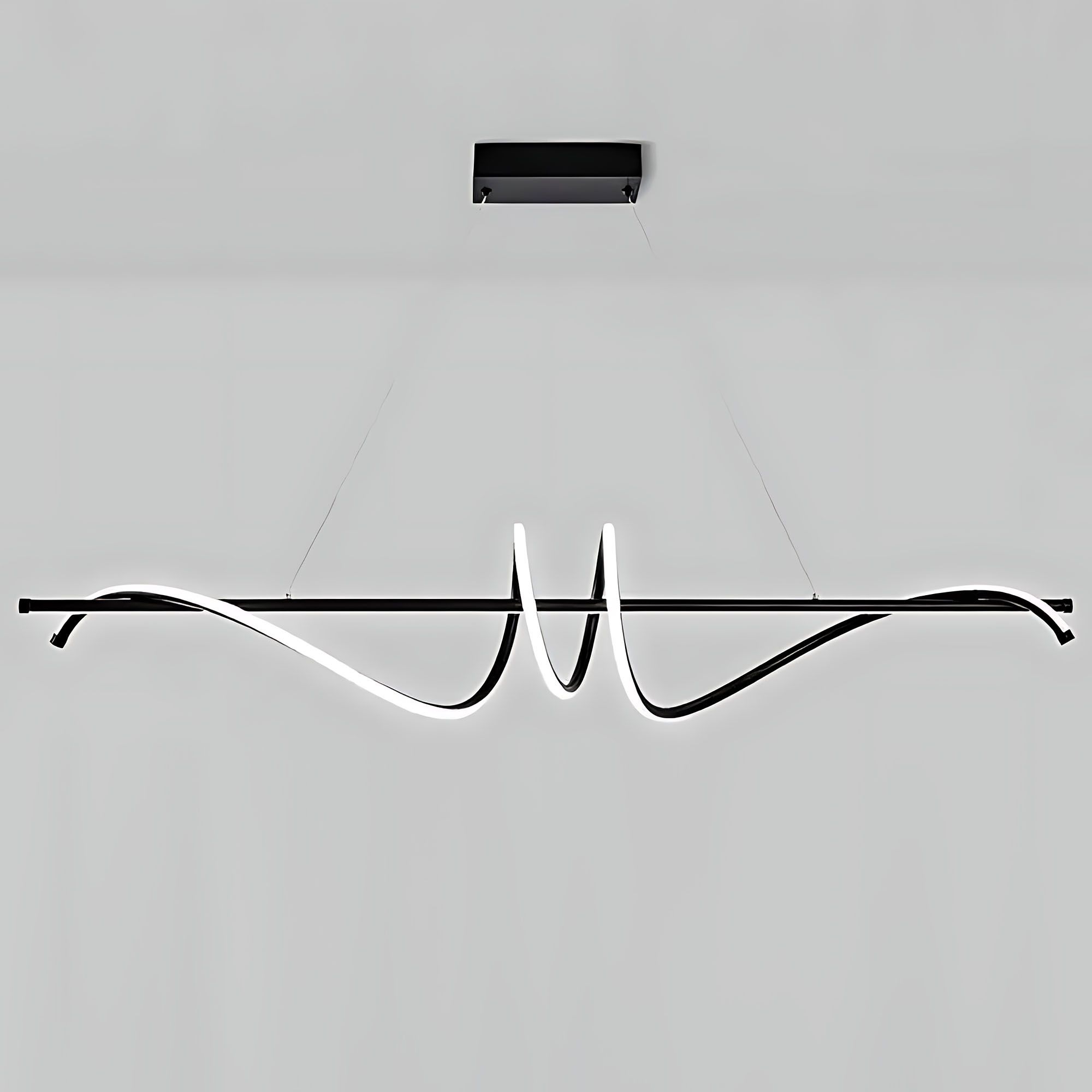 Toolight, LED stropné svietidlo 120cm, 50W, 3000K, LHJ023-CP, čierna matná, OSW-50011
