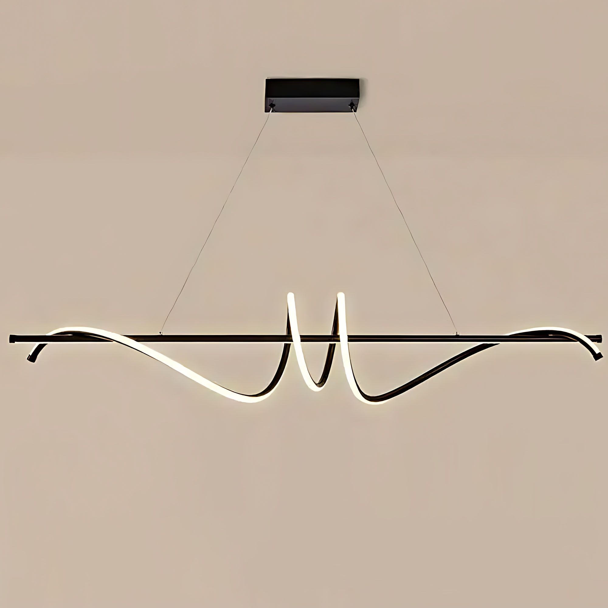 Toolight, LED stropné svietidlo 120cm, 50W, 3000K, LHJ023-CP, čierna matná, OSW-50011