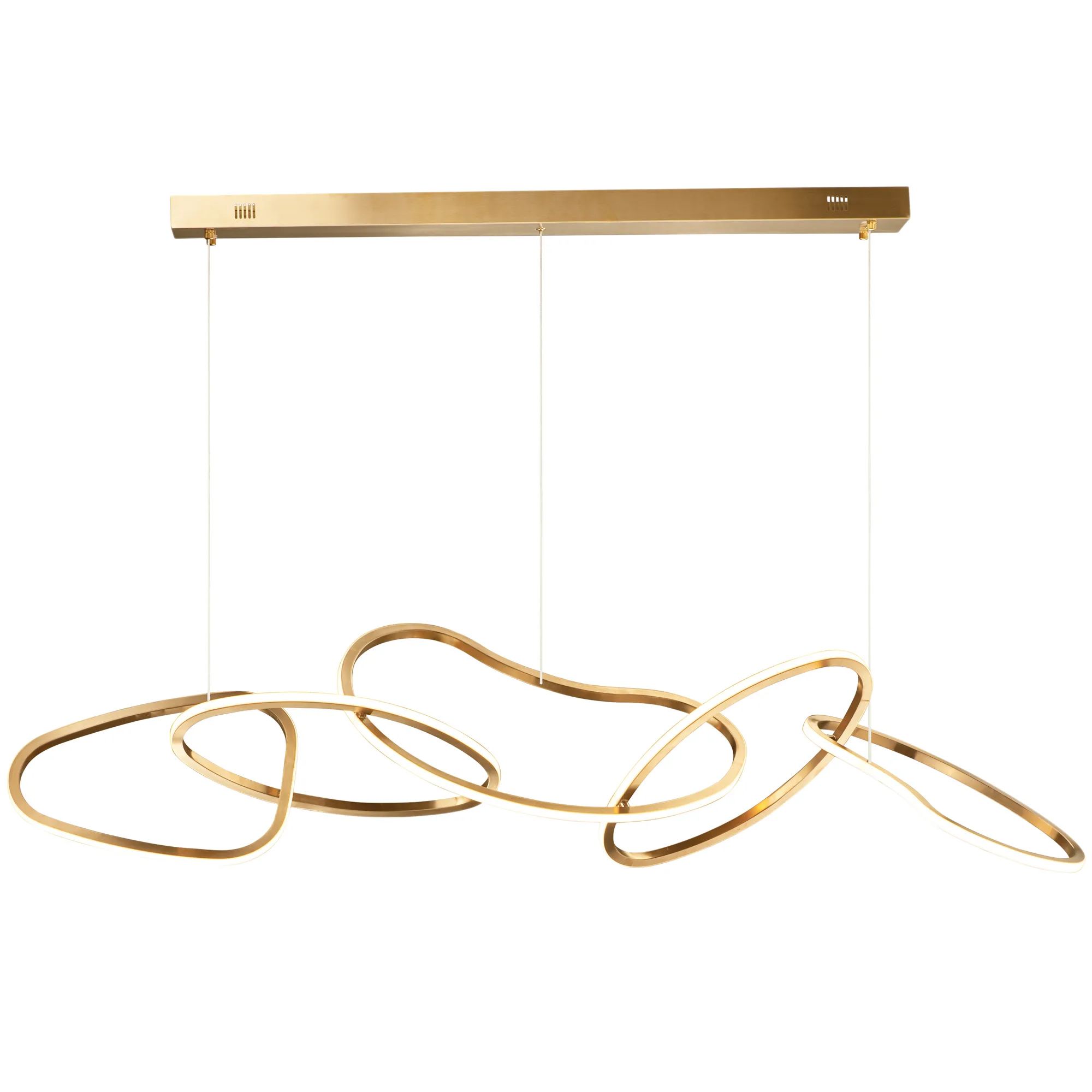 Toolight, LED stropné osvetlenie 120cm, 60W, 3000K, LHJ050-CP T, zlatá, OSW-50024