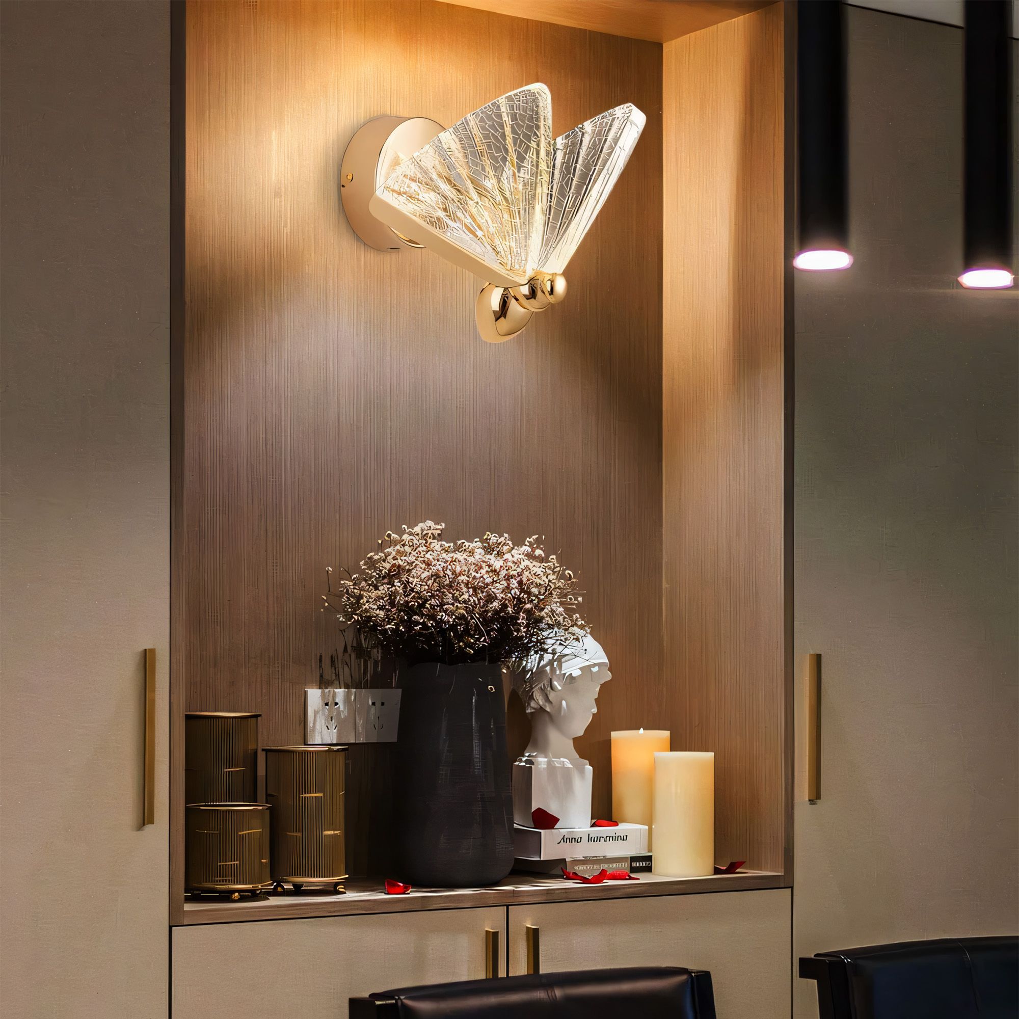 Toolight, LED nástenné svietidlo, 5W, 3000K, LHJ104-1W, svetlé ružové zlato, OSW-50042
