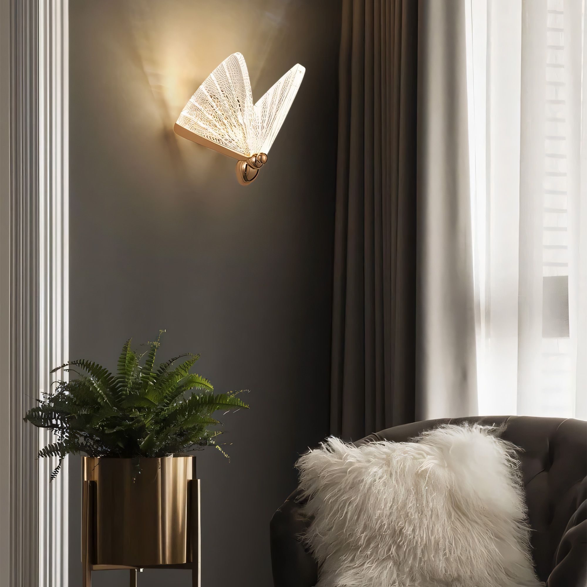Toolight, LED nástenné svietidlo, 5W, 3000K, LHJ104-1W, svetlé ružové zlato, OSW-50042