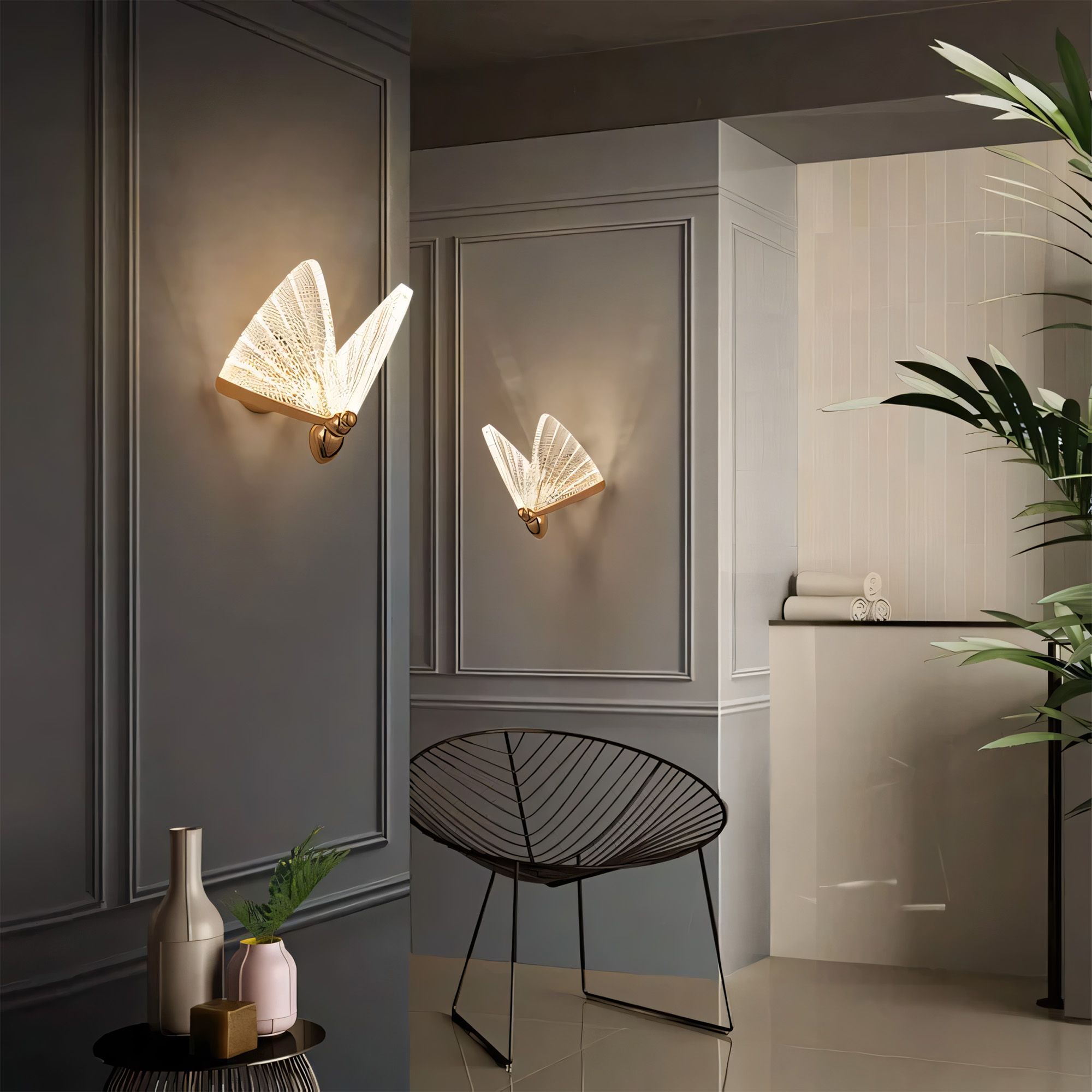 Toolight, LED nástenné svietidlo, 5W, 3000K, LHJ104-1W, svetlé ružové zlato, OSW-50042