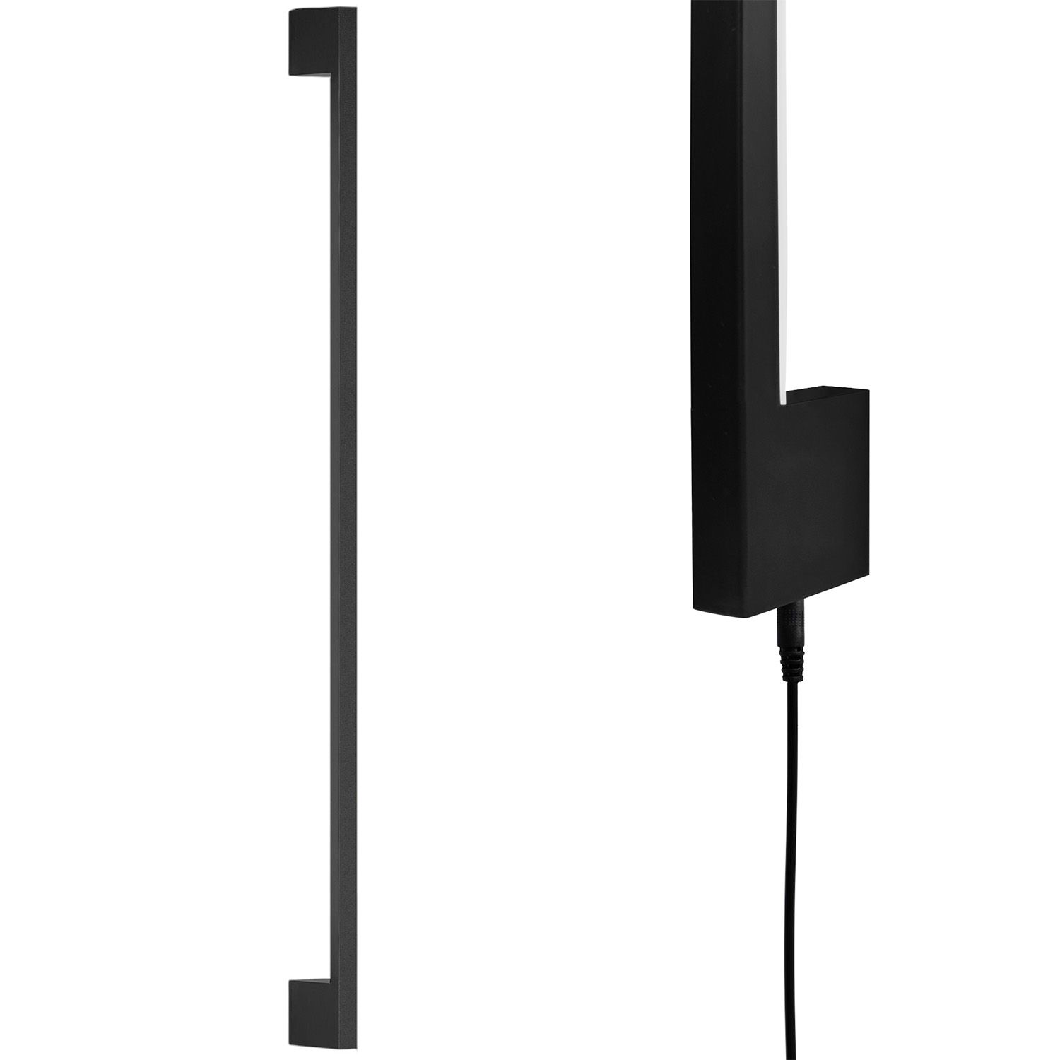 Toolight, LED nástenné svietidlo 80cm, 12W, 3000K, LHJ063-W, čierna matná, OSW-60032
