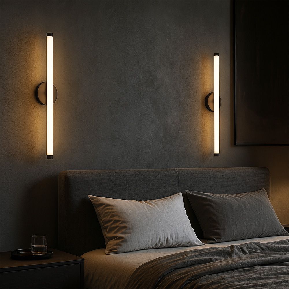 Toolight, LED nástenné svietidlo 60cm, 12W, 3000K, LHJ069-W, čierna matná, OSW-60037