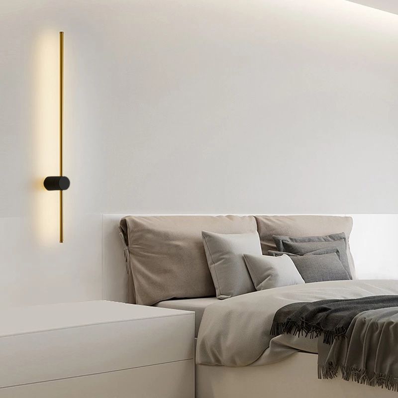 Toolight, LED nástenné svietidlo 90cm, 18W, 3000K, LHJ062-W, čierna-zlatá, OSW-50030