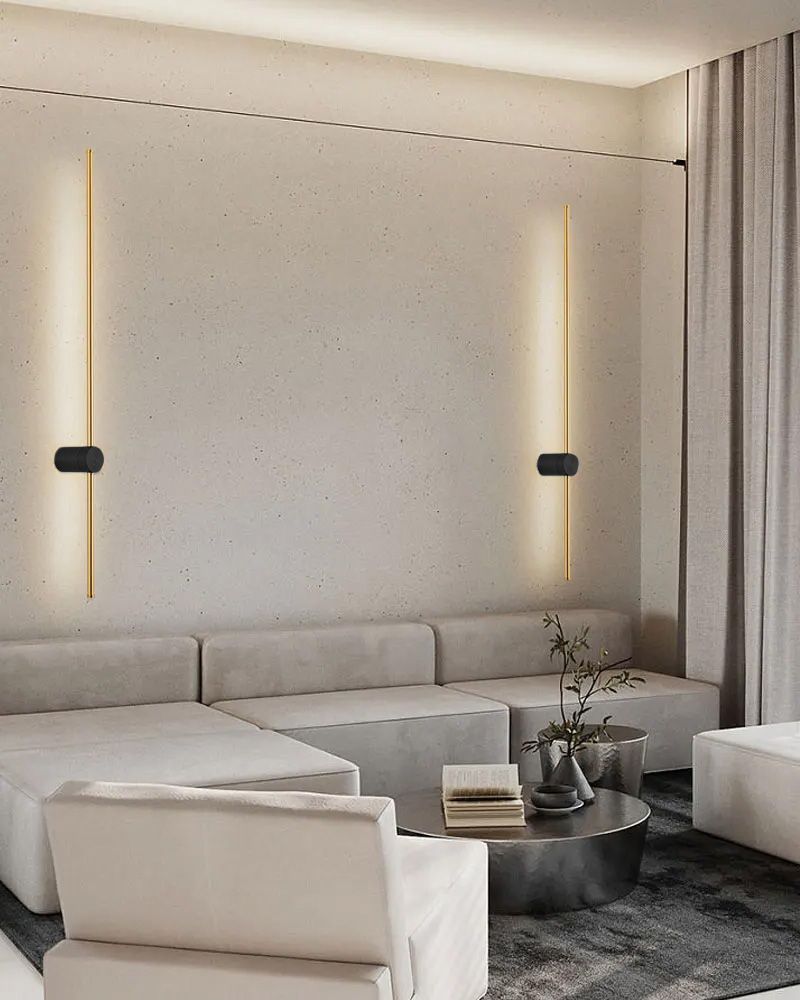 Toolight, LED nástenné svietidlo 90cm, 18W, 3000K, LHJ062-W, čierna-zlatá, OSW-50030